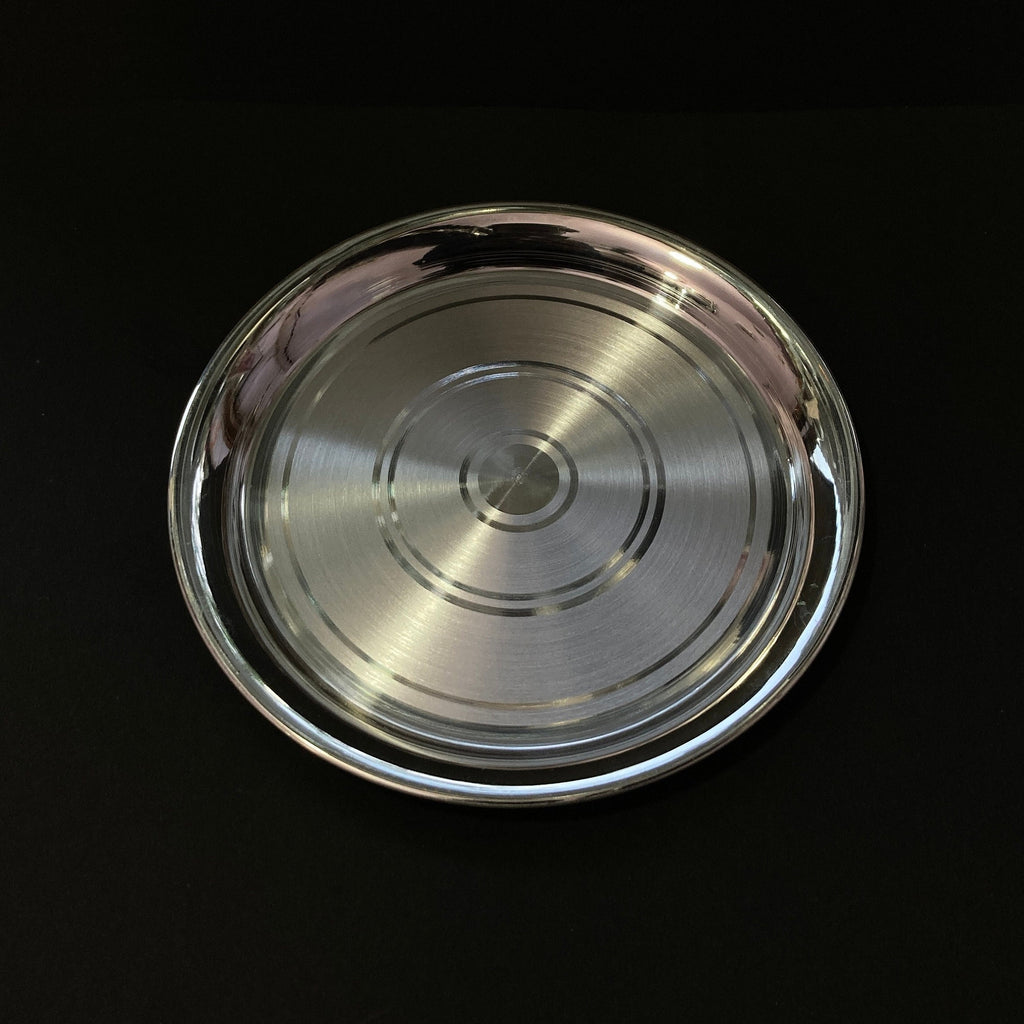 999 Solid Silver Plate / Silver Plate For Pooja / Pooja Thali / Silver Plate For Baby Feeding