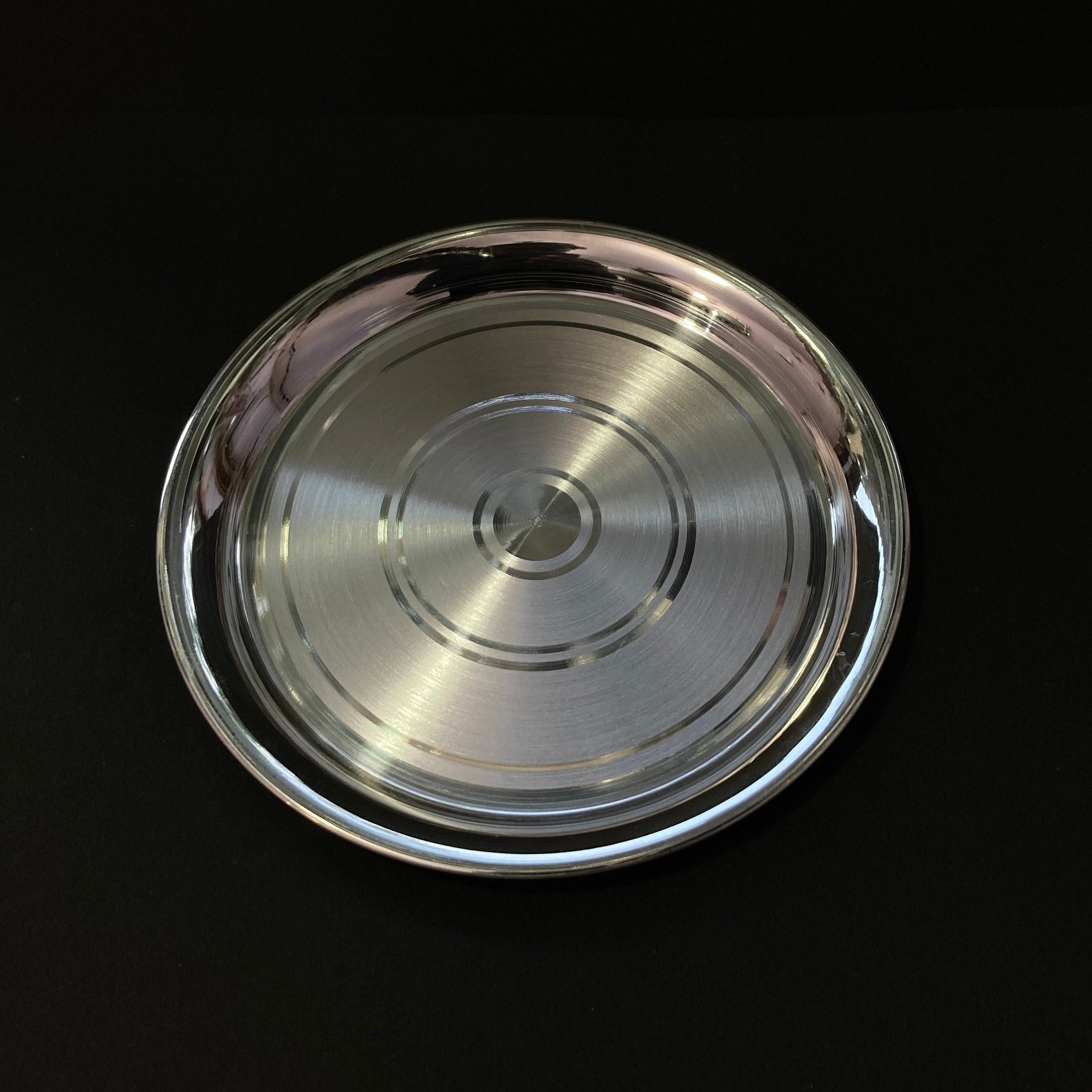 999 Solid Silver Plate / Silver Plate For Pooja / Pooja Thali / Silver Plate For Baby Feeding