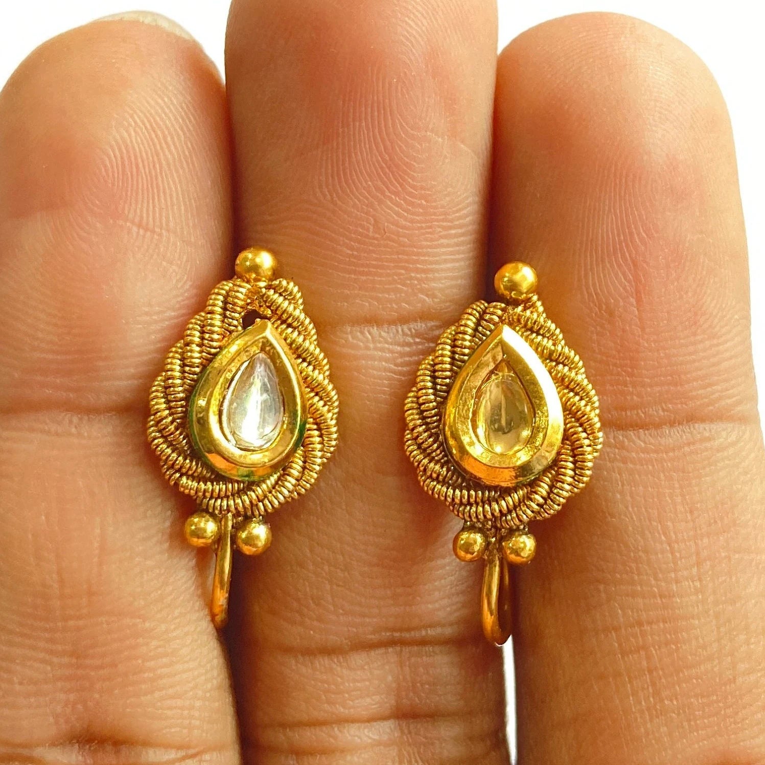 Nose Ring / marathi nose ring / clip on Indian Nose Ring/ Indian Bridal Jewelry/ Nathini /bollywood nose ring/nosepin
