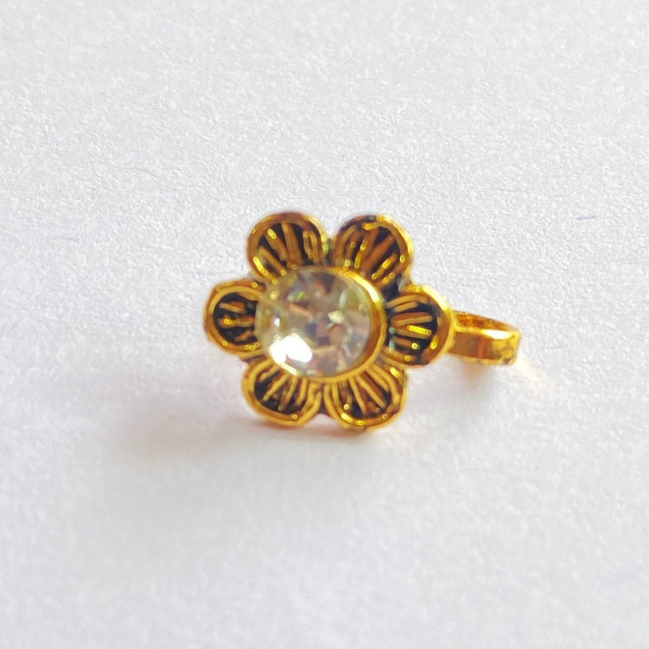 Marathi Nose pin, Clipon Marathi Nose Ring, Nathini, CZ Stone Nath, Nose jewelry, Marathi Nose Ring