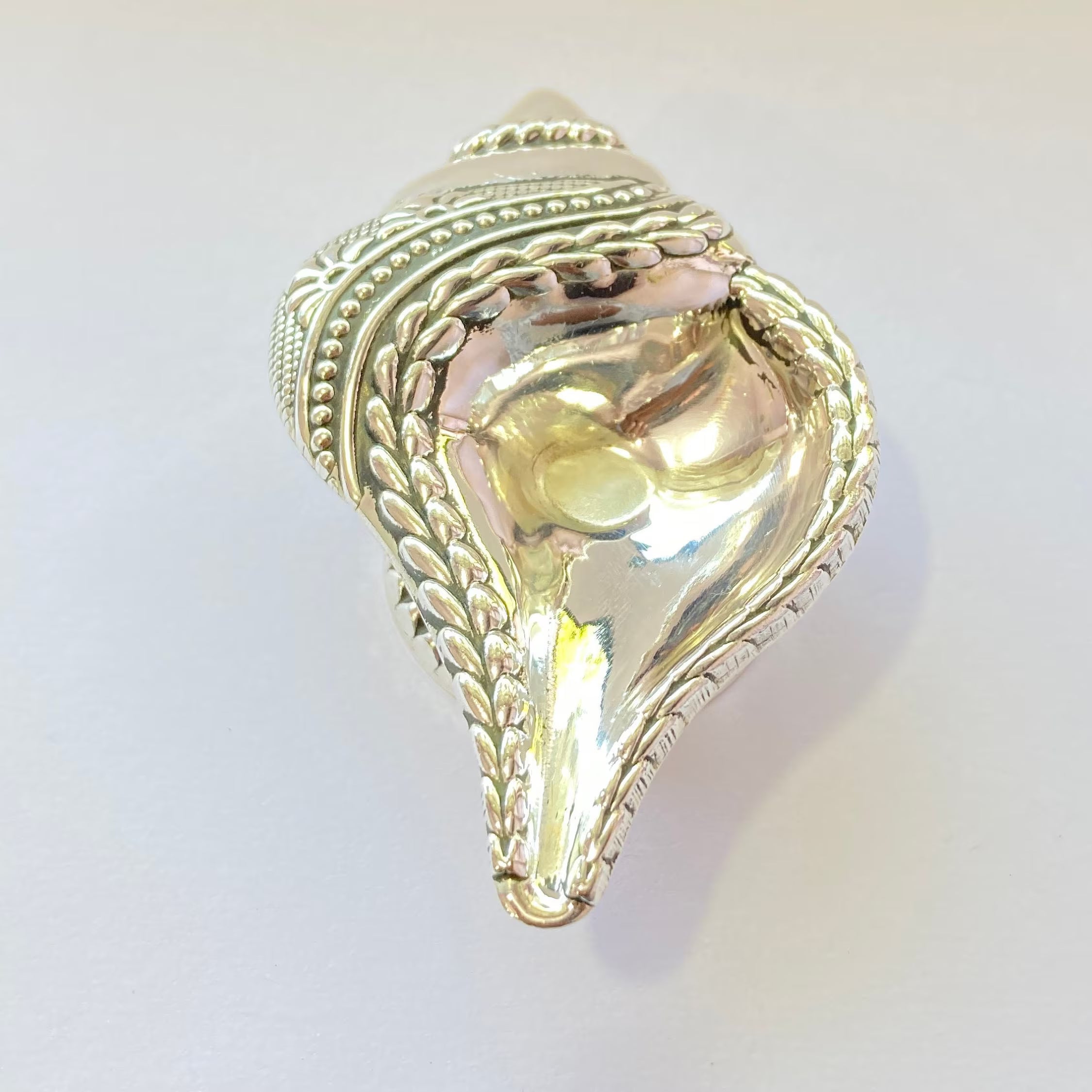 925 Sterling Silver Shank Diya / Designer Diya / Shank Diya