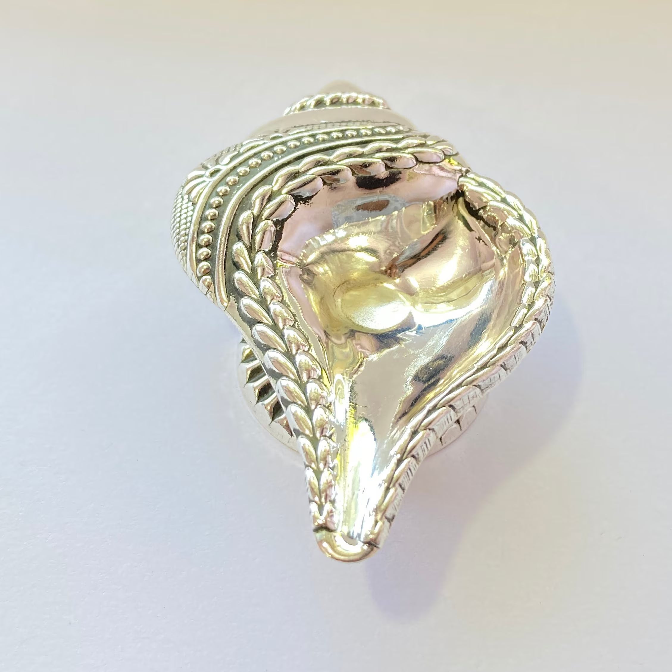 925 Sterling Silver Shank Diya / Designer Diya / Shank Diya
