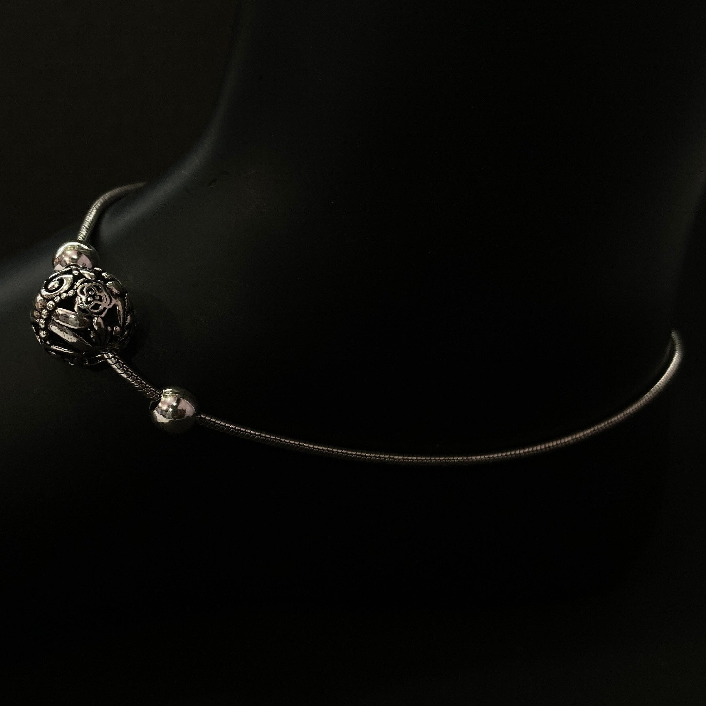 925 Sterling Silver Anklet / Silver Light Weight Payal