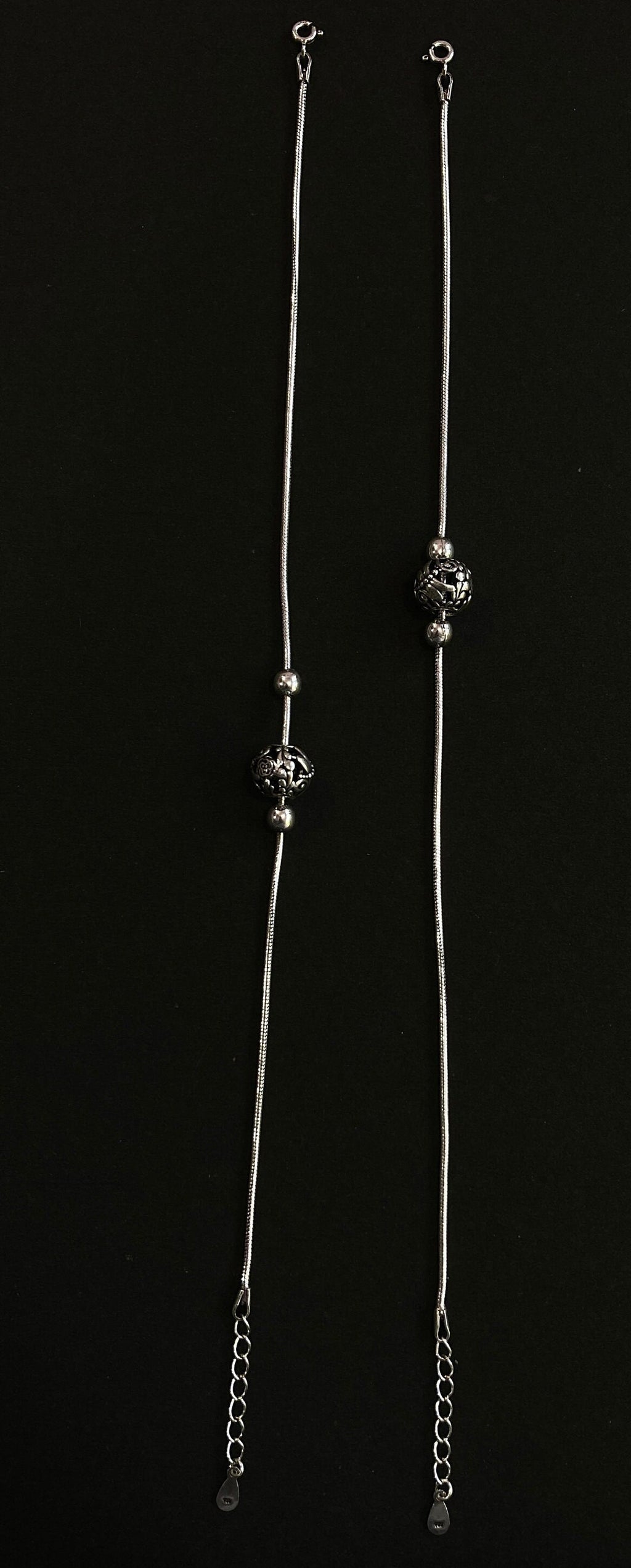 925 Sterling Silver Anklet / Silver Light Weight Payal