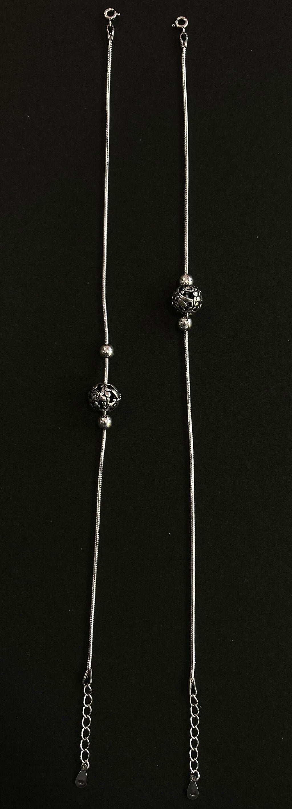925 Sterling Silver Anklet / Silver Light Weight Payal