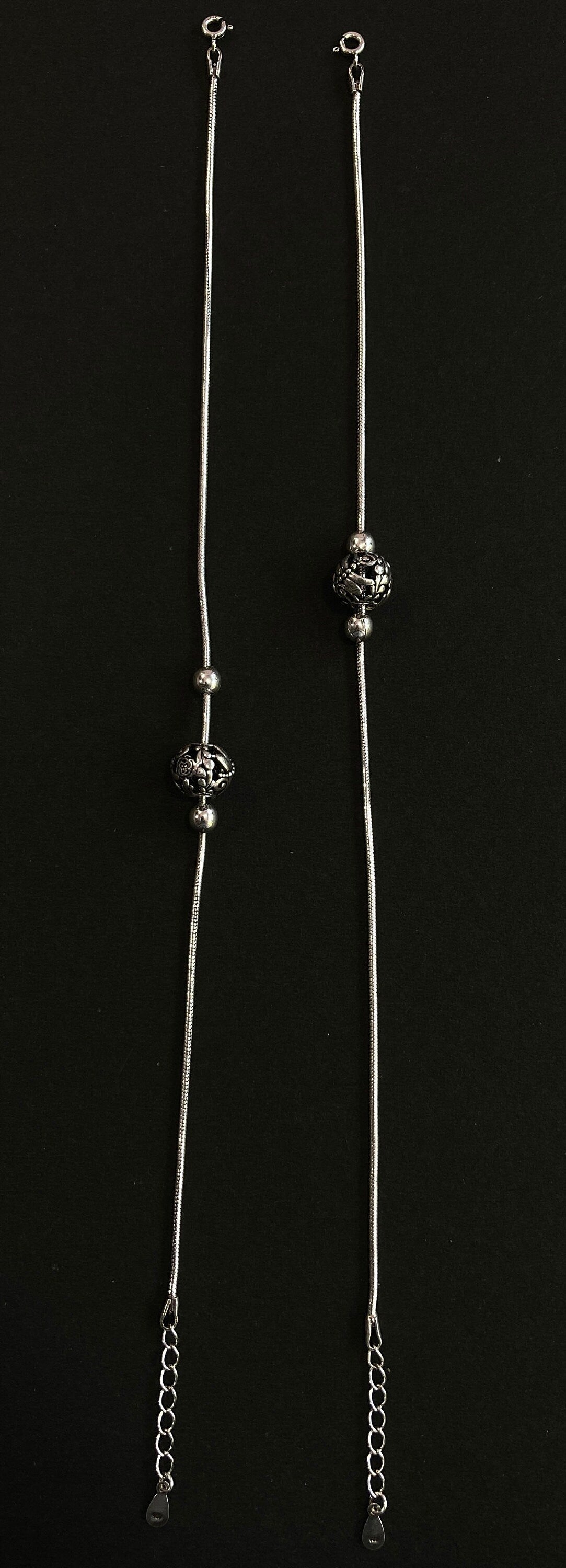 925 Sterling Silver Anklet / Silver Light Weight Payal