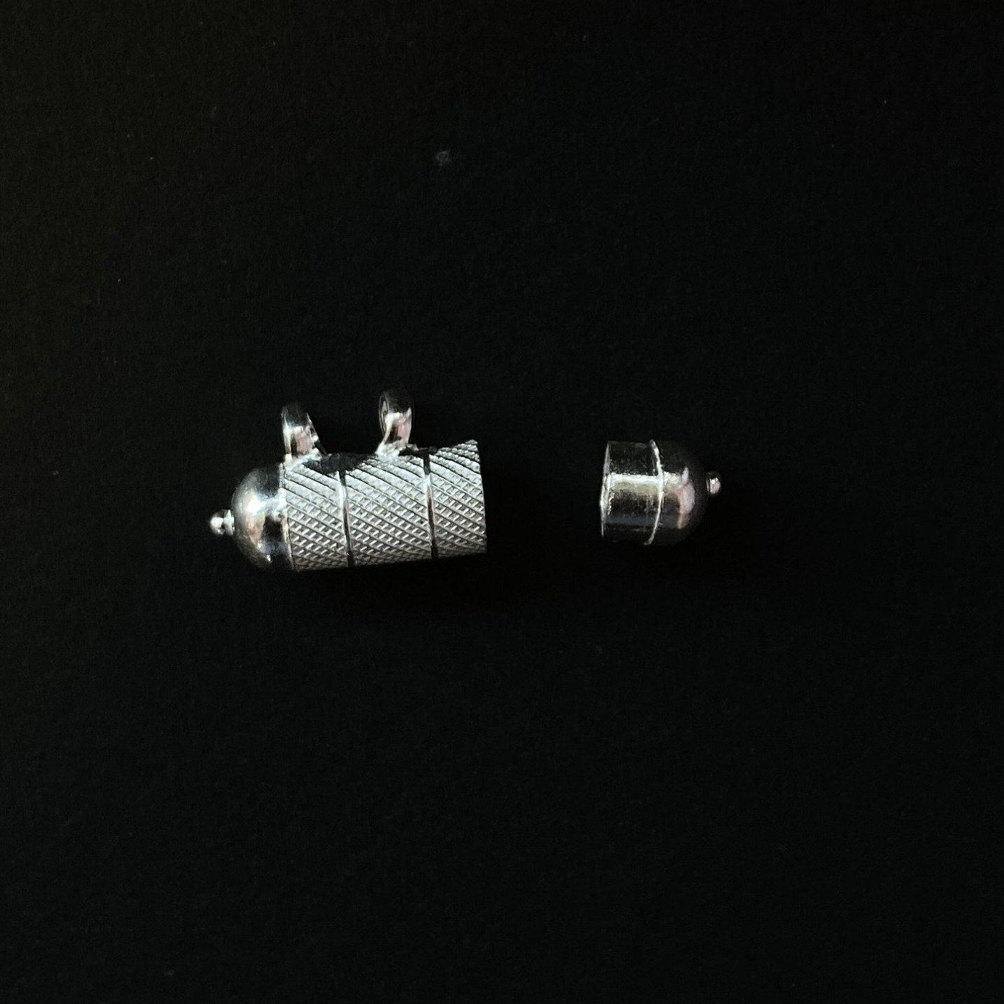 Silver Taweez With Black Thread, Silver Locket Pendant, Sterling Silver Kavach Taweez, Prayer Locket Necklace, Amulet Locket