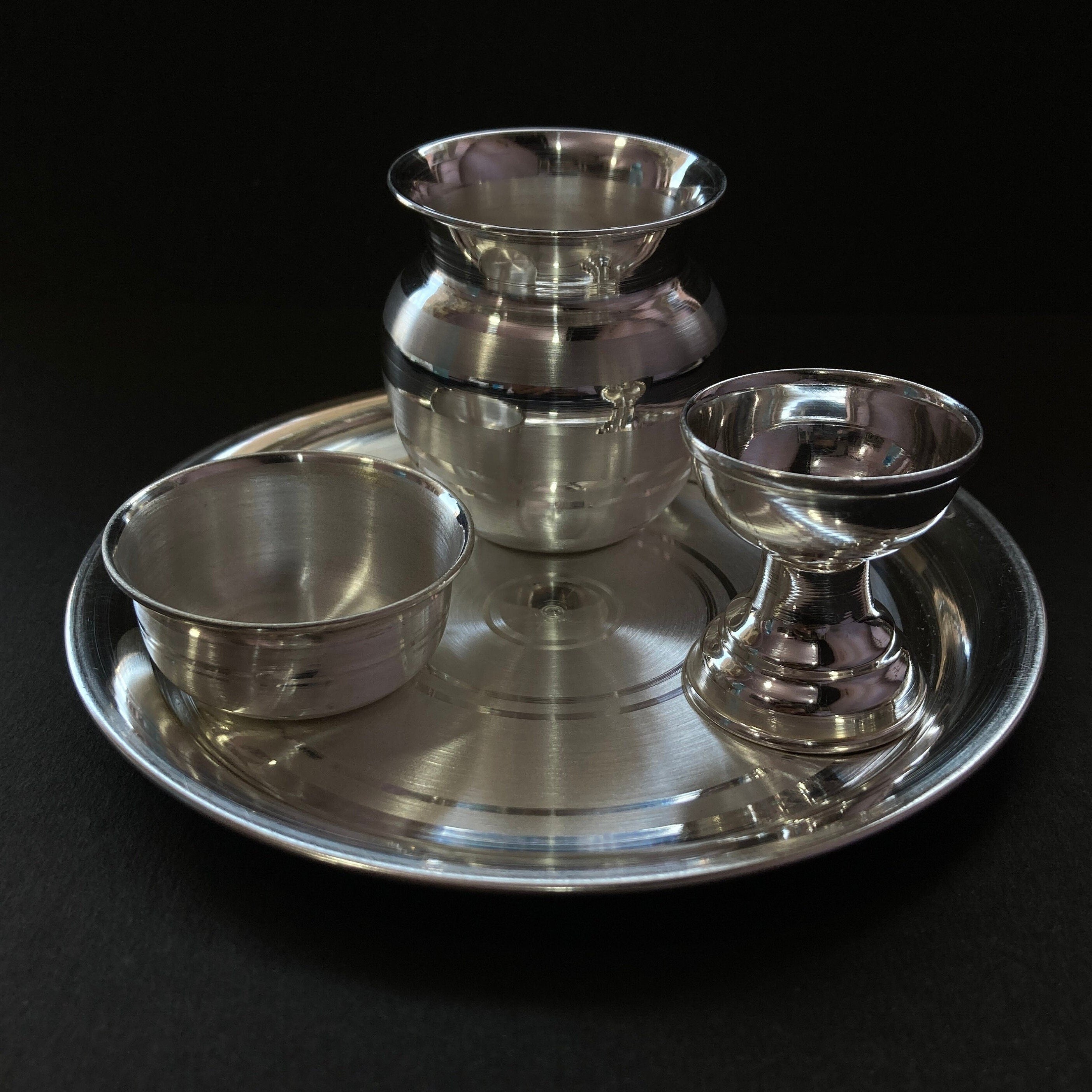 999 Solid Silver Pooja Set