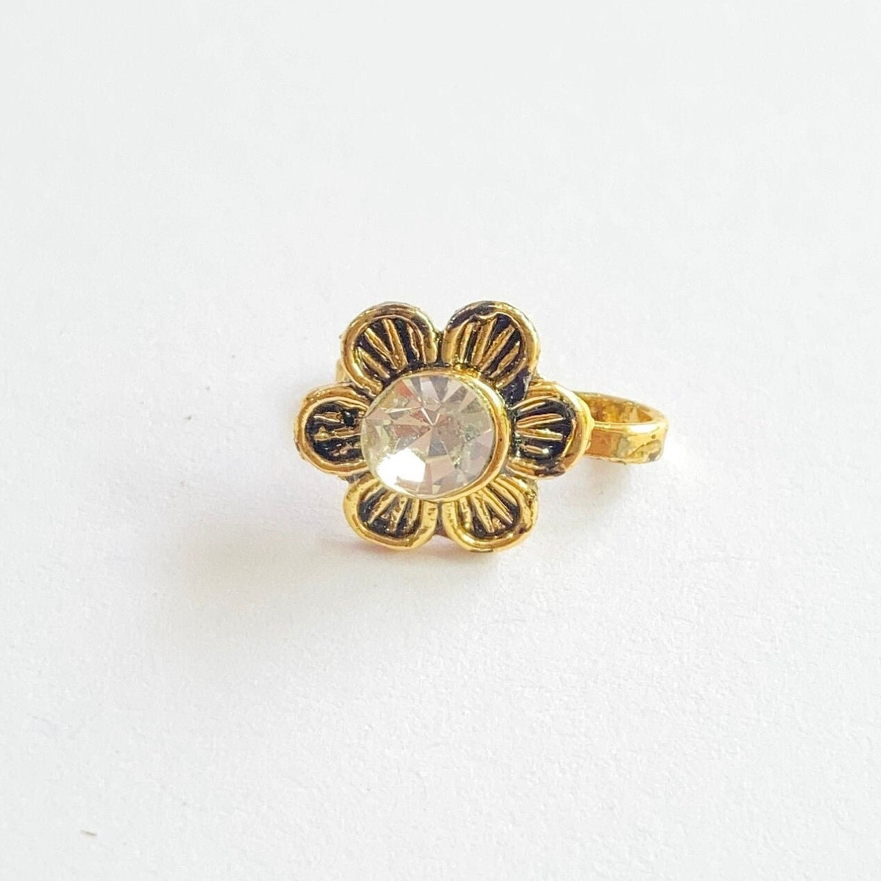 Marathi Nose pin, Clipon Marathi Nose Ring, Nathini, CZ Stone Nath, Nose jewelry, Marathi Nose Ring