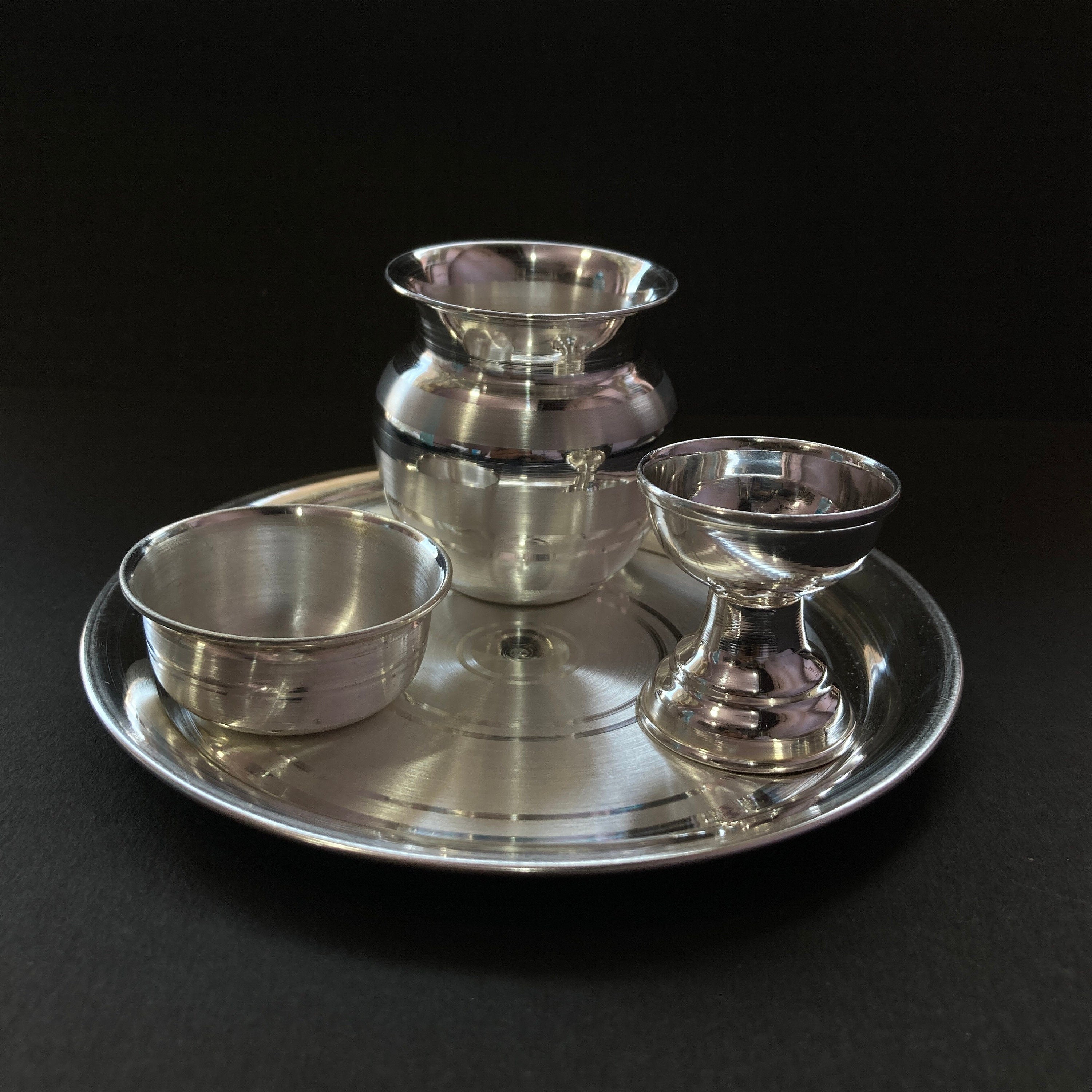 999 Solid Silver Pooja Set