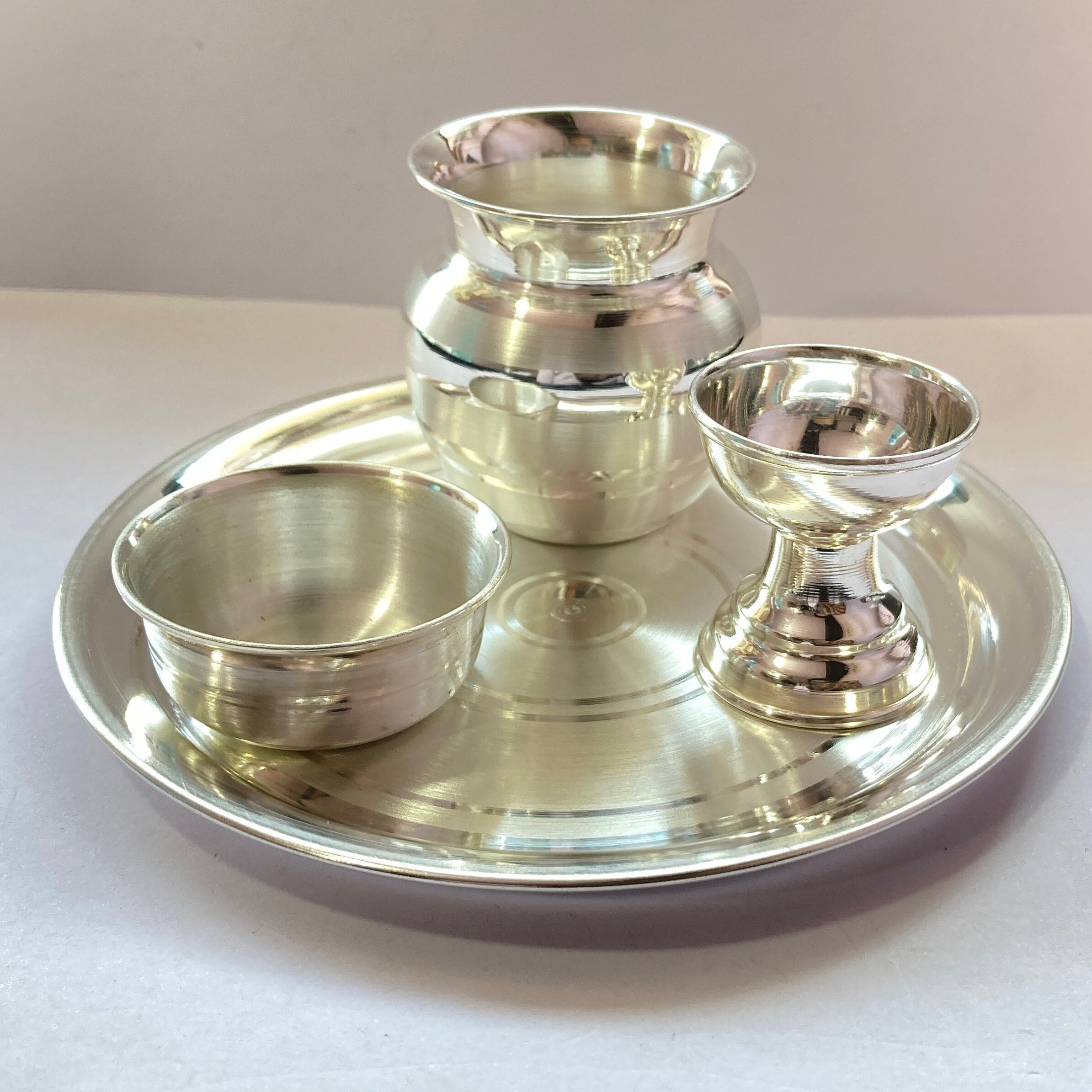 999 Solid Silver Pooja Set