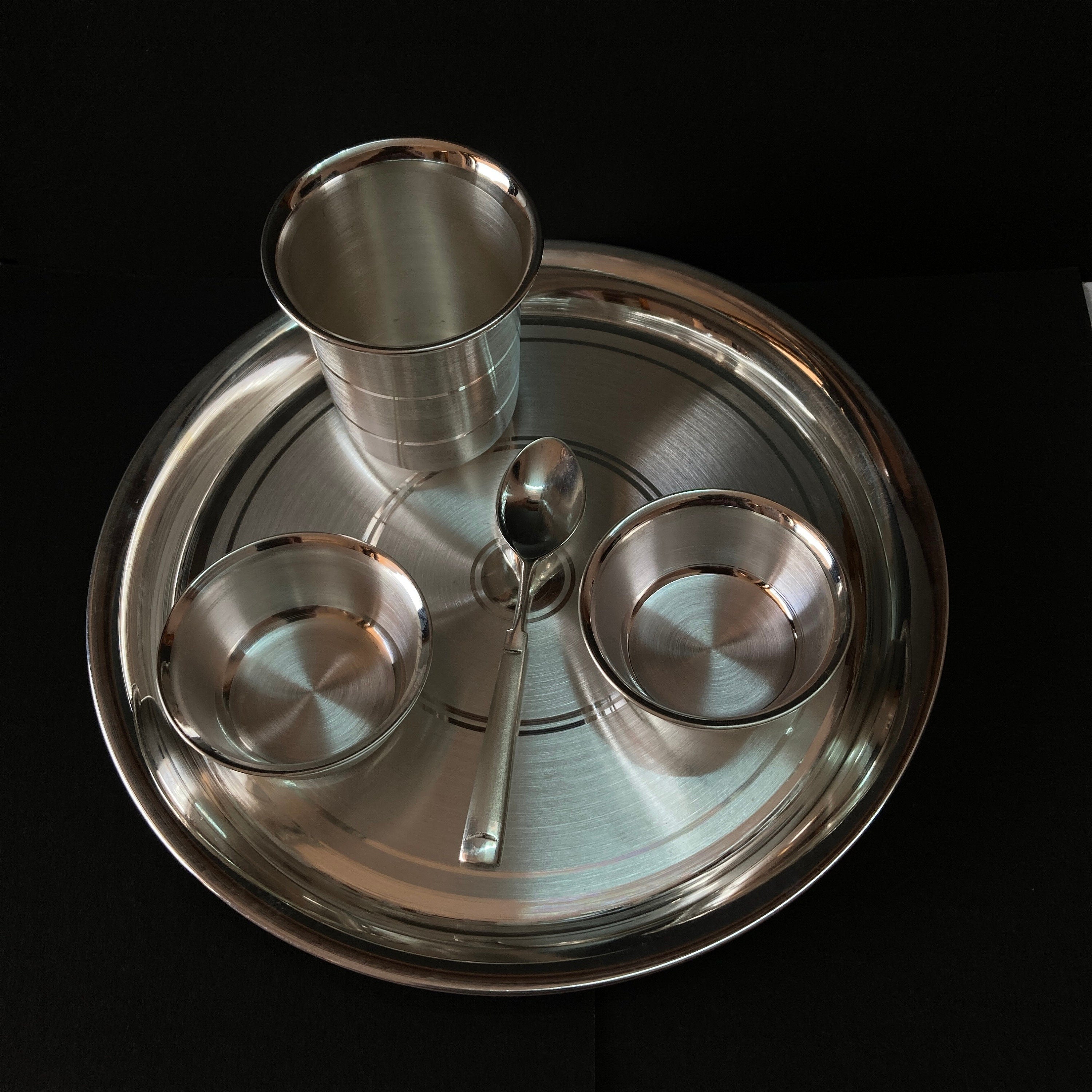 999 Solid Silver Baby Dinner Set
