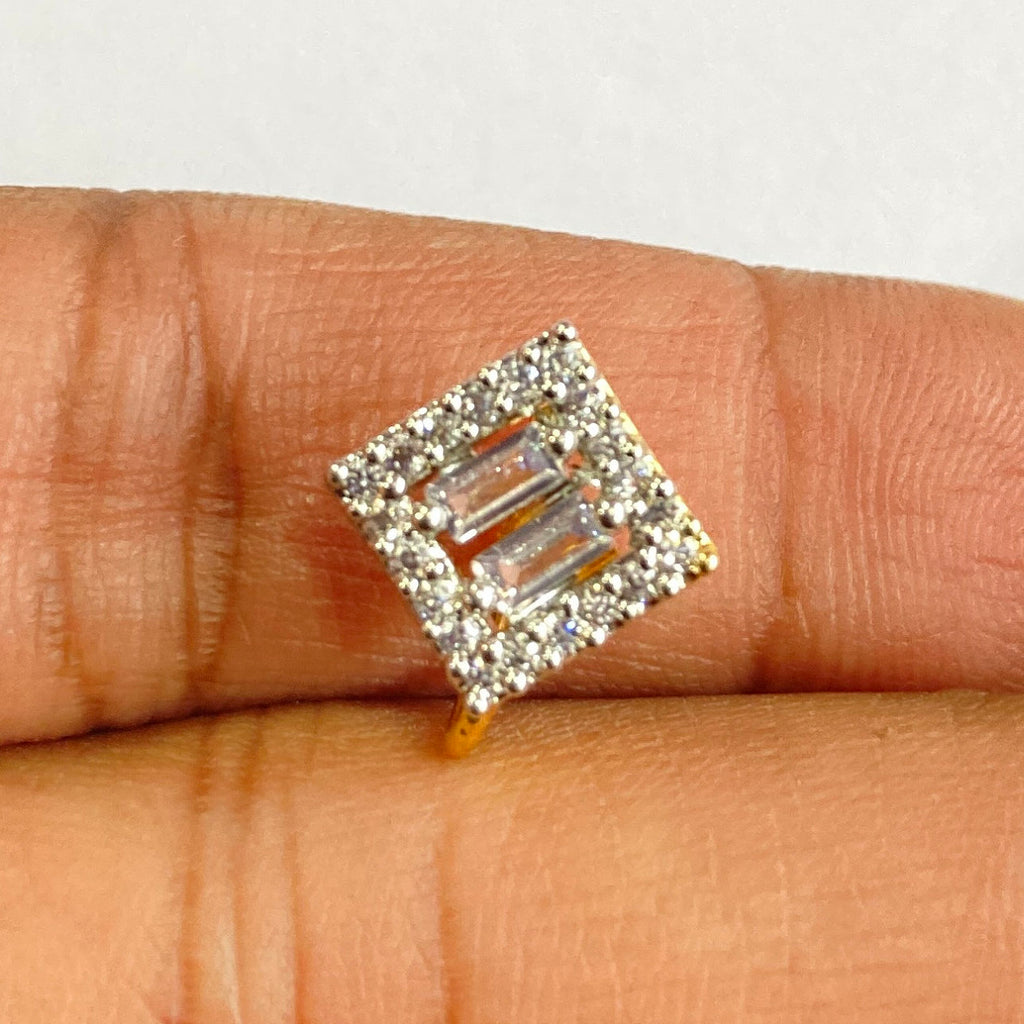 Diamond Nose Ring/Gold Nath/Indian Nose Ring/Indian Jewelry/ no piercing Required /Bollywood/Bridal Nath