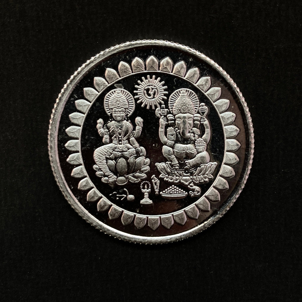 99.90% Pure Silver 10grams Laxmi Ganesh Silver Coin / Silver Coins