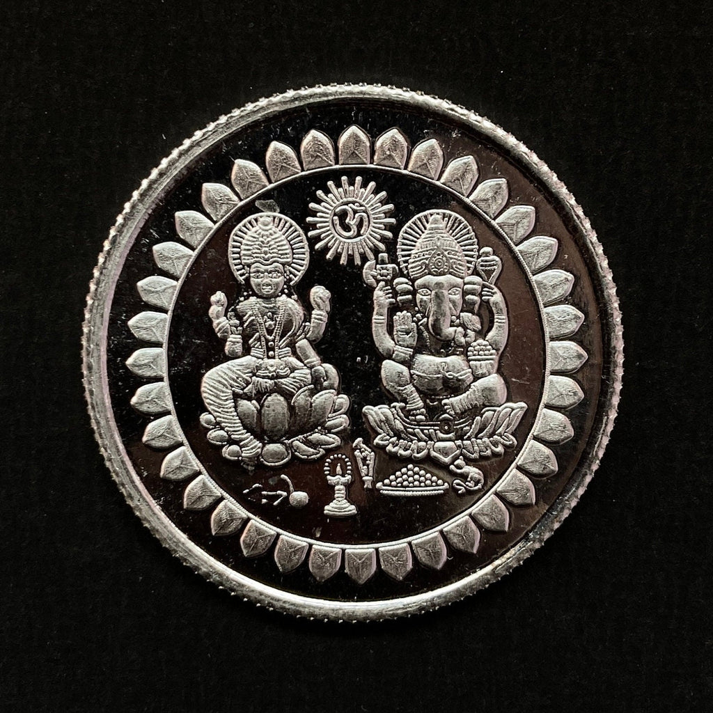 99.90% Pure Silver 10grams Laxmi Ganesh Silver Coin / Silver Coins