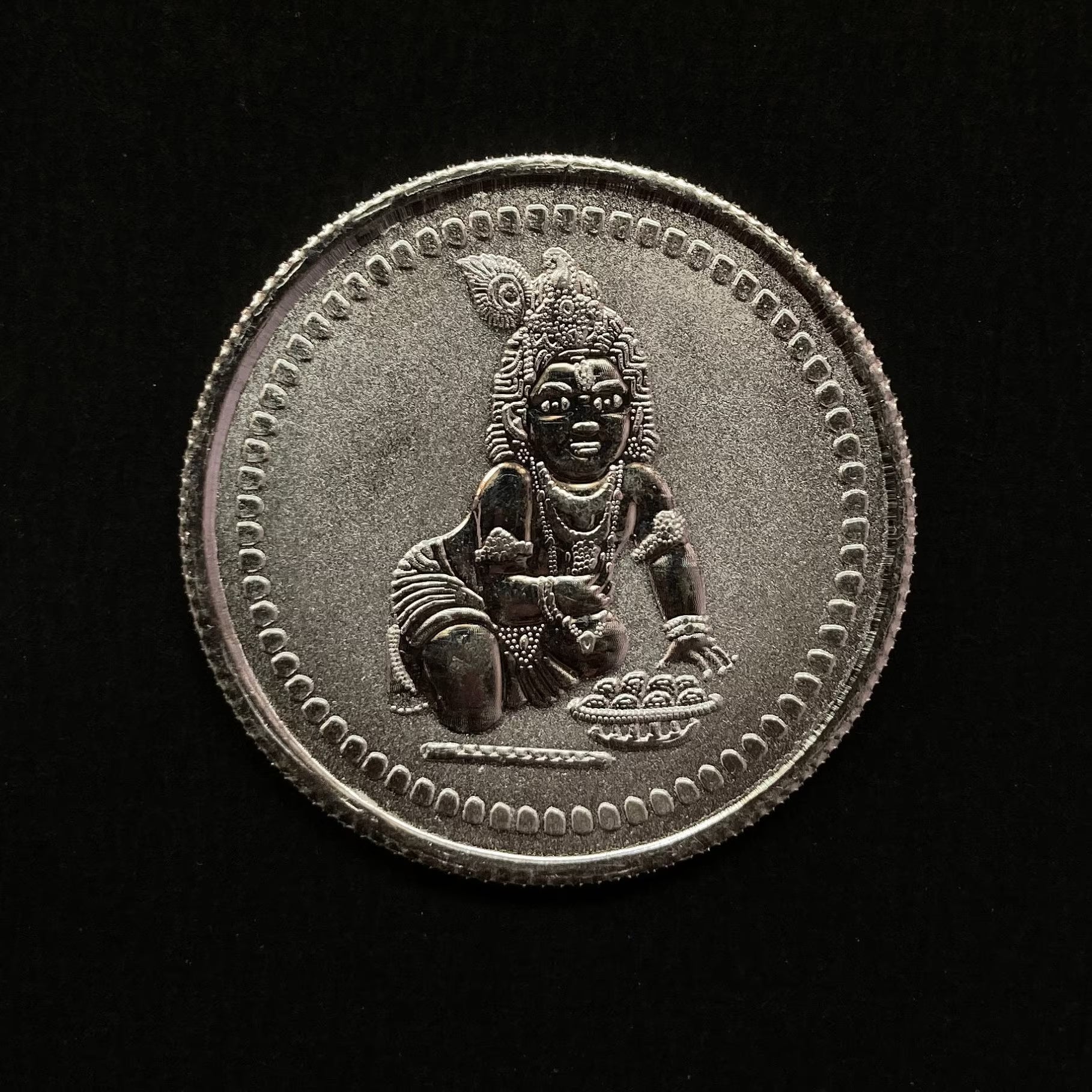 99.90% Pure Silver 10grams Laddu Gopal Silver Coin / Silver Coins / Gift