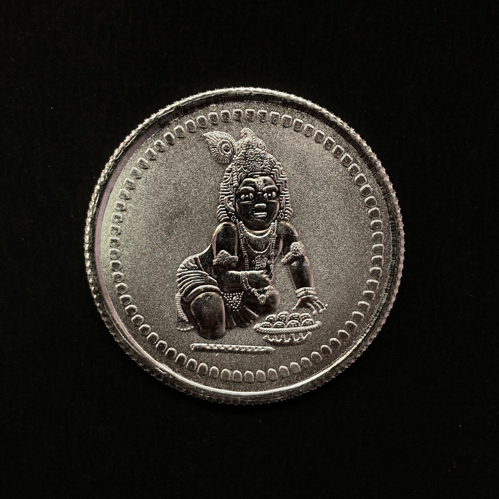 99.90% Pure Silver 10grams Laddu Gopal Silver Coin / Silver Coins / Gift