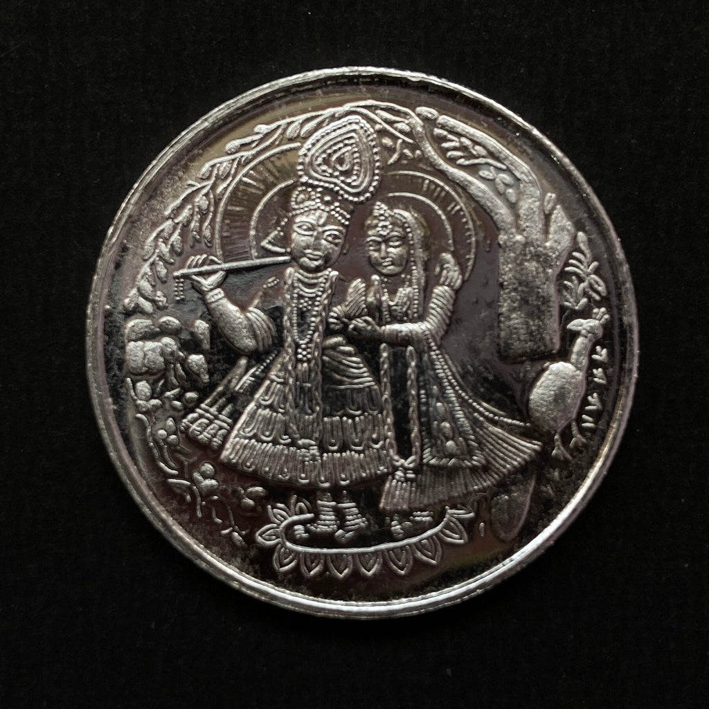 99.90% Pure Silver 10grams Radha Krishna Silver Coin / Silver Coins / Gift