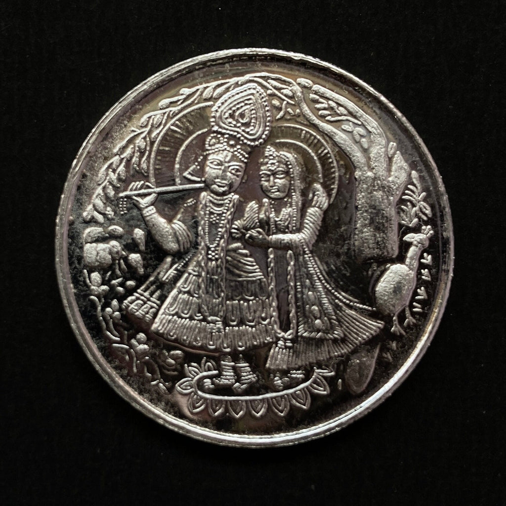 99.90% Pure Silver 10grams Radha Krishna Silver Coin / Silver Coins / Gift