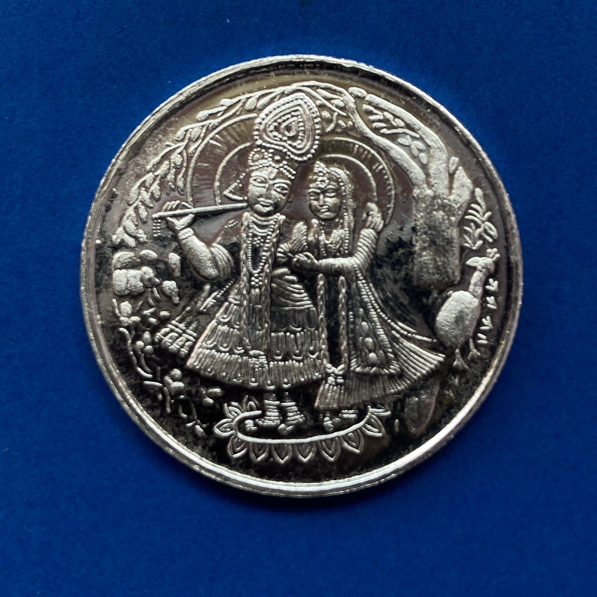 99.90% Pure Silver 10grams Radha Krishna Silver Coin / Silver Coins / Gift