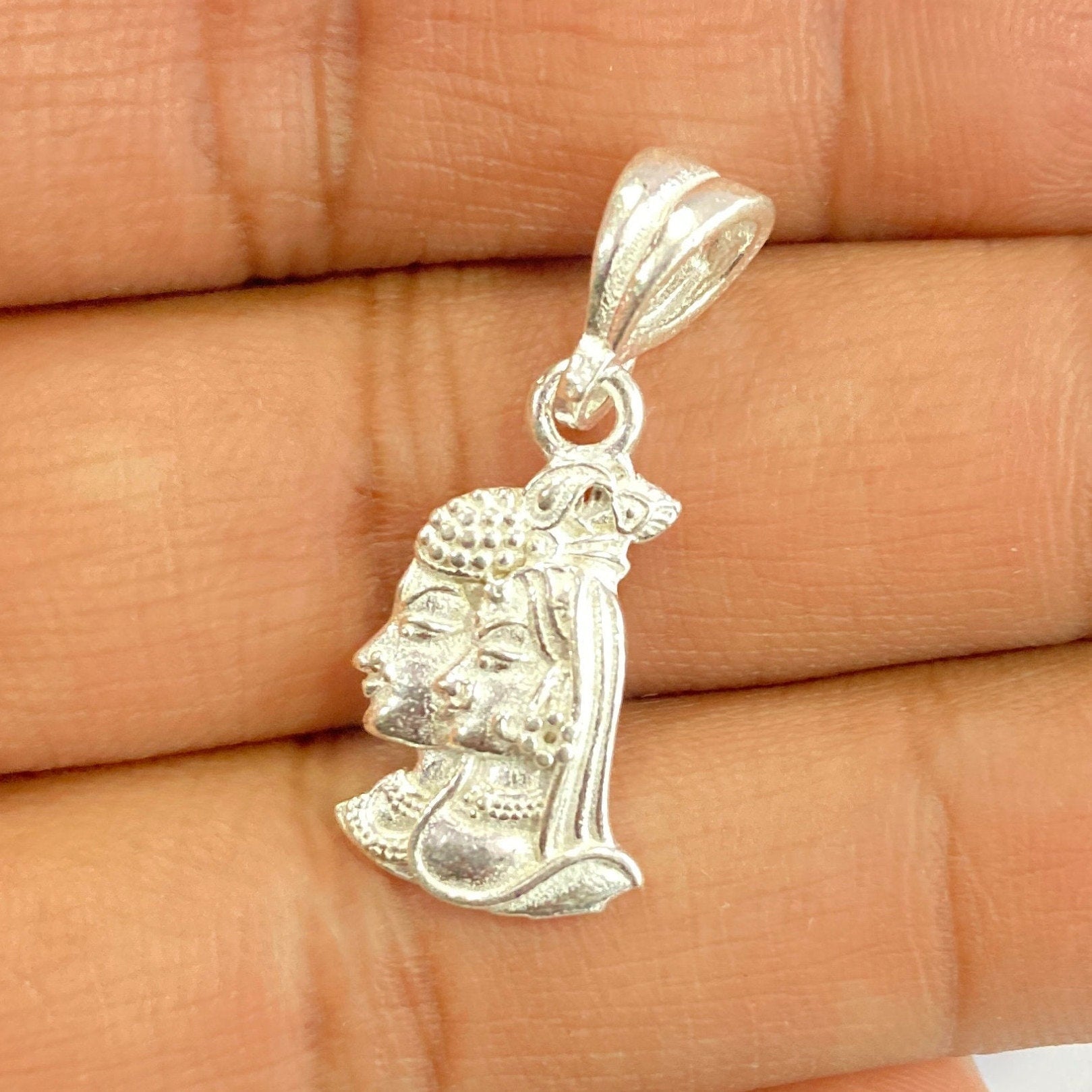 925 Sterling Silver Lord Shiv JI And Maa Parvati  Pendant