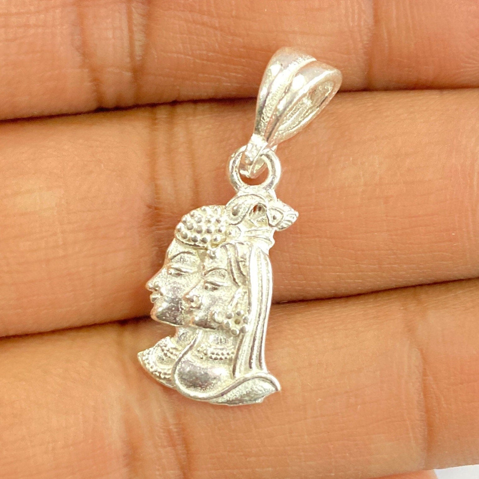 925 Sterling Silver Lord Shiv JI And Maa Parvati  Pendant