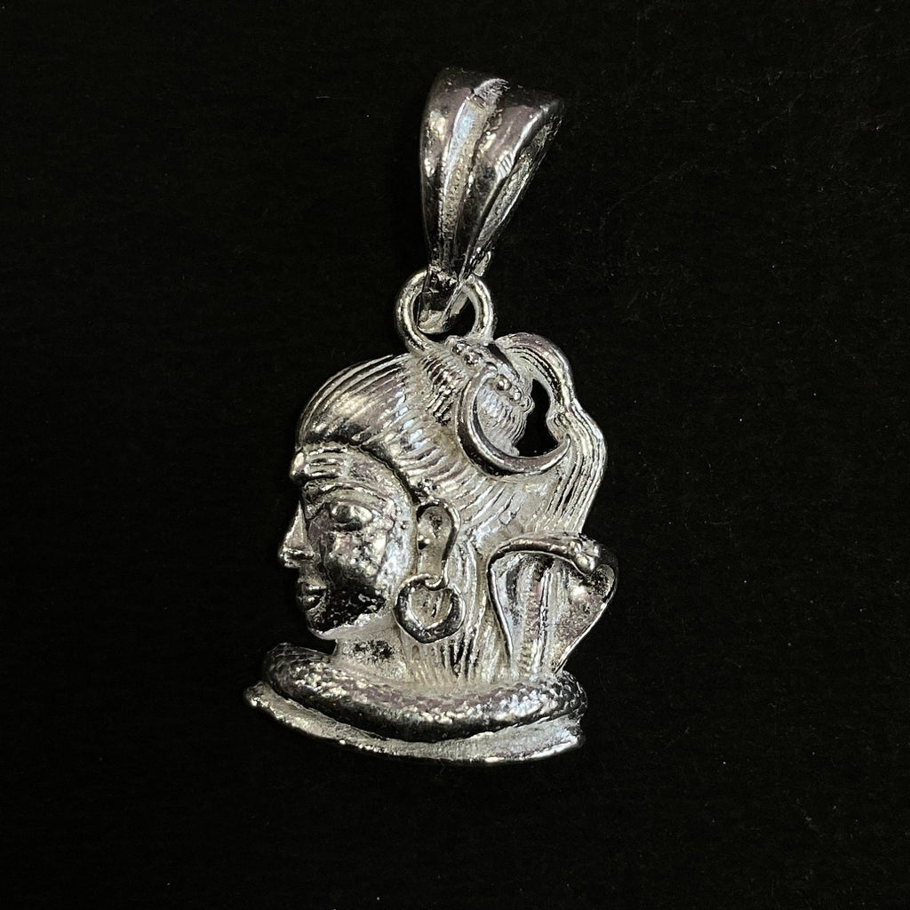 925 Sterling Silver Lord Shiv JI With Snack Pendant