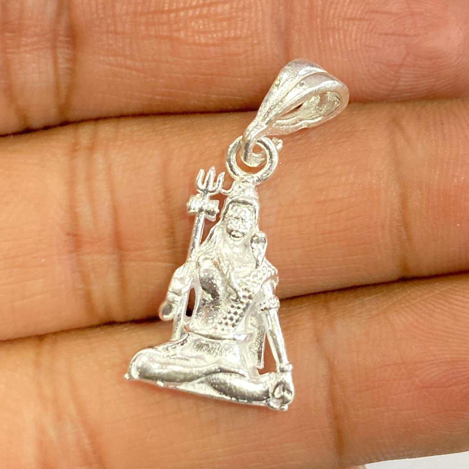 925 Sterling Silver Lord Shiv JI Pendant