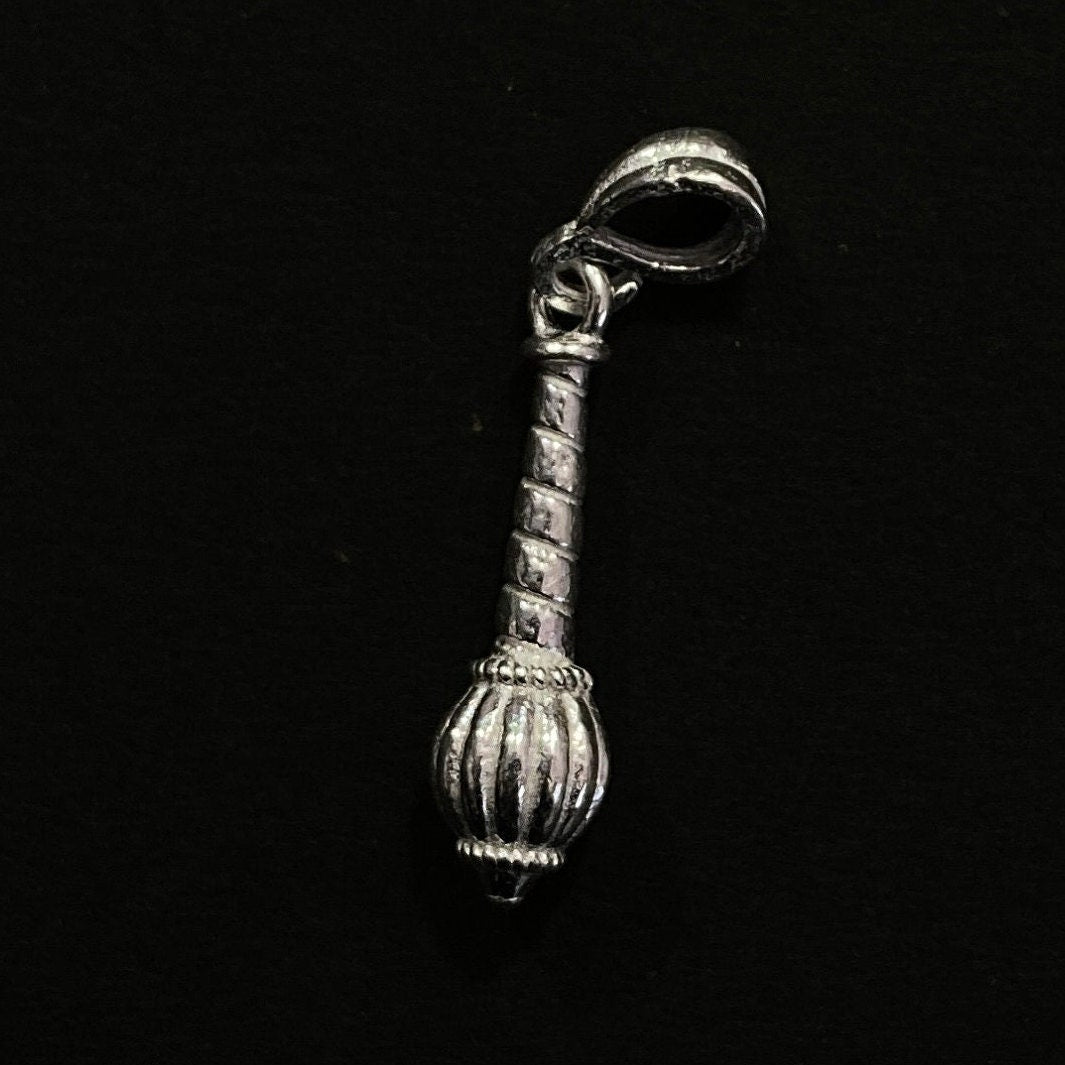 925 Sterling Silver Hanuman Gada Pendant / Mace Locket