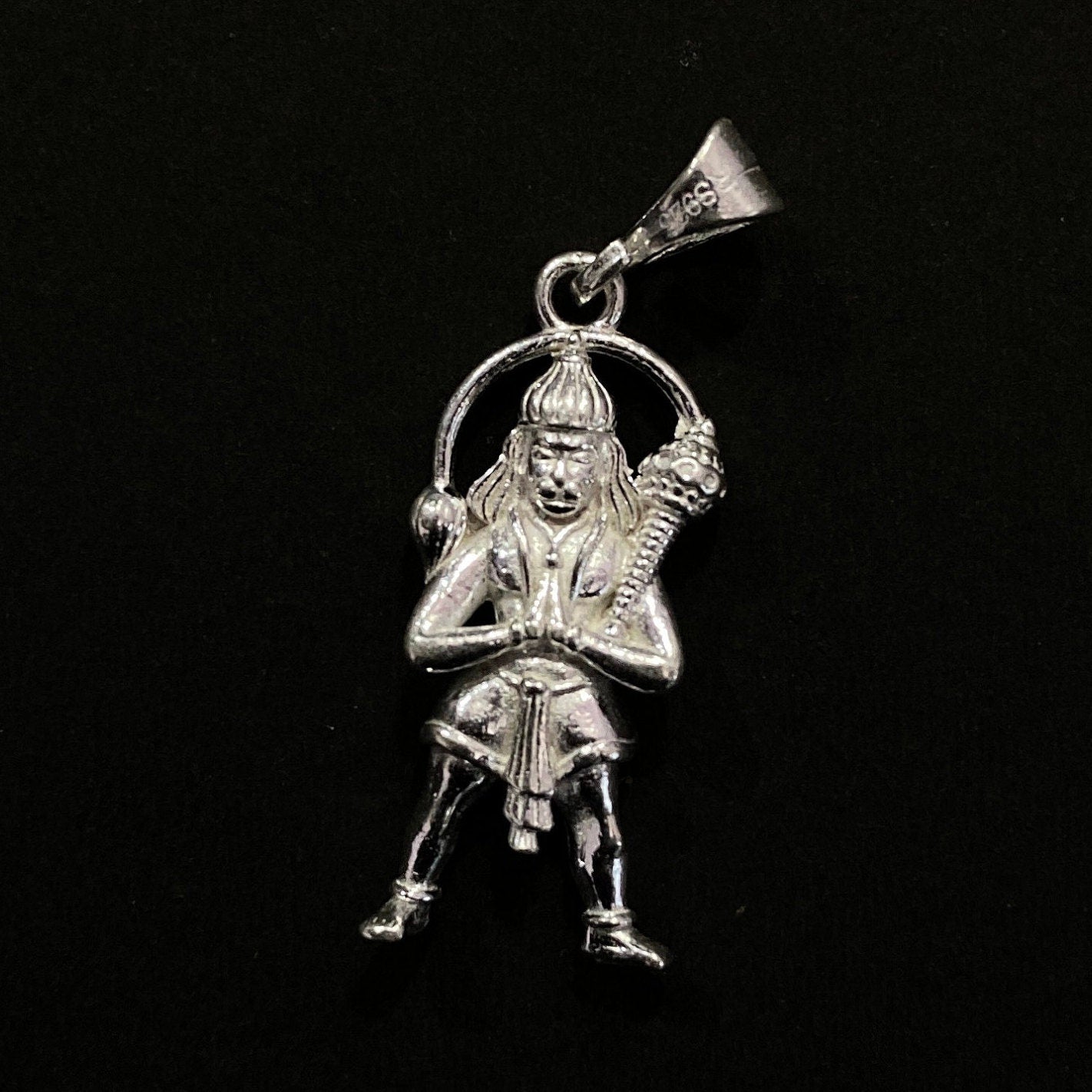 925 Sterling Silver Hanuman Ji Pendant