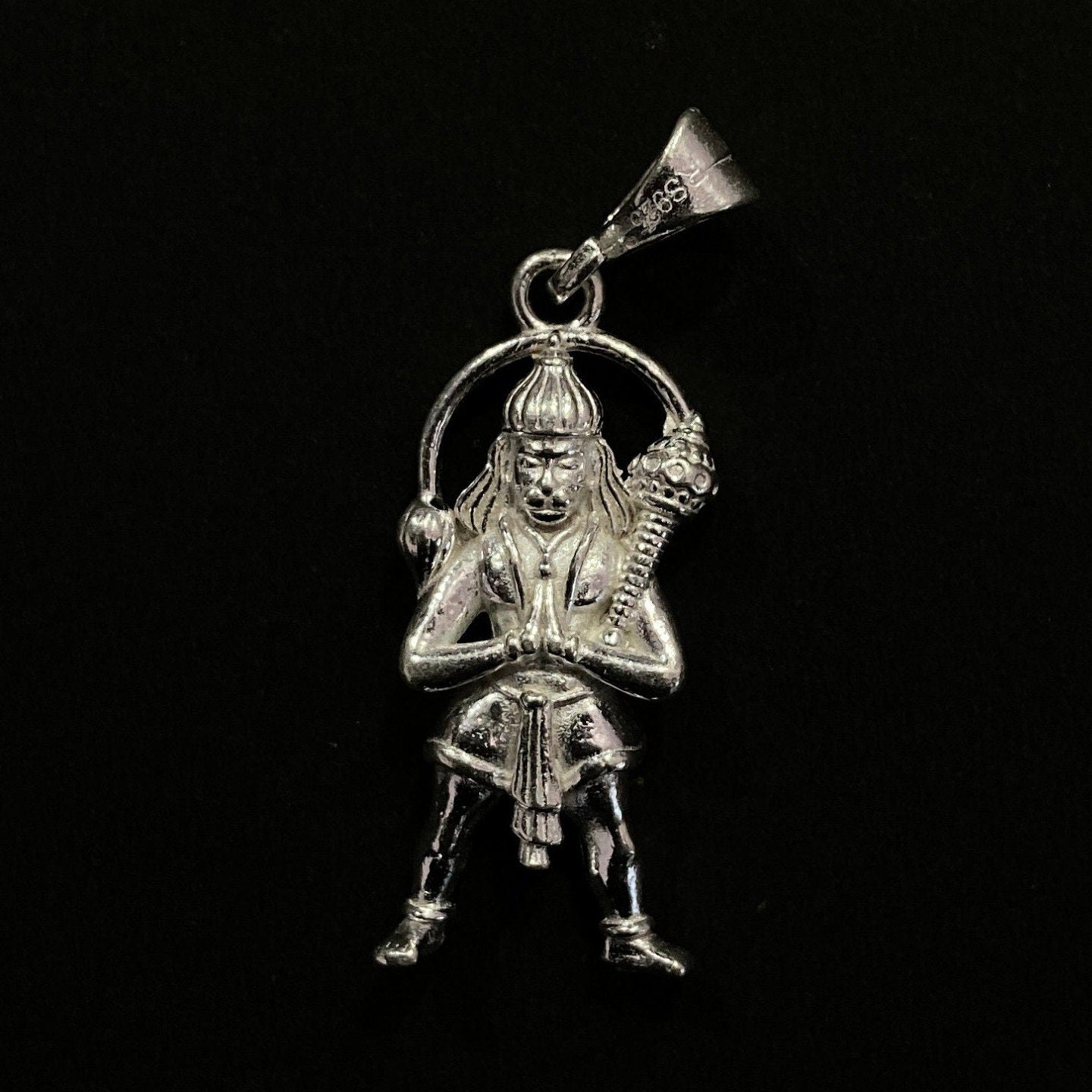 925 Sterling Silver Hanuman Ji Pendant