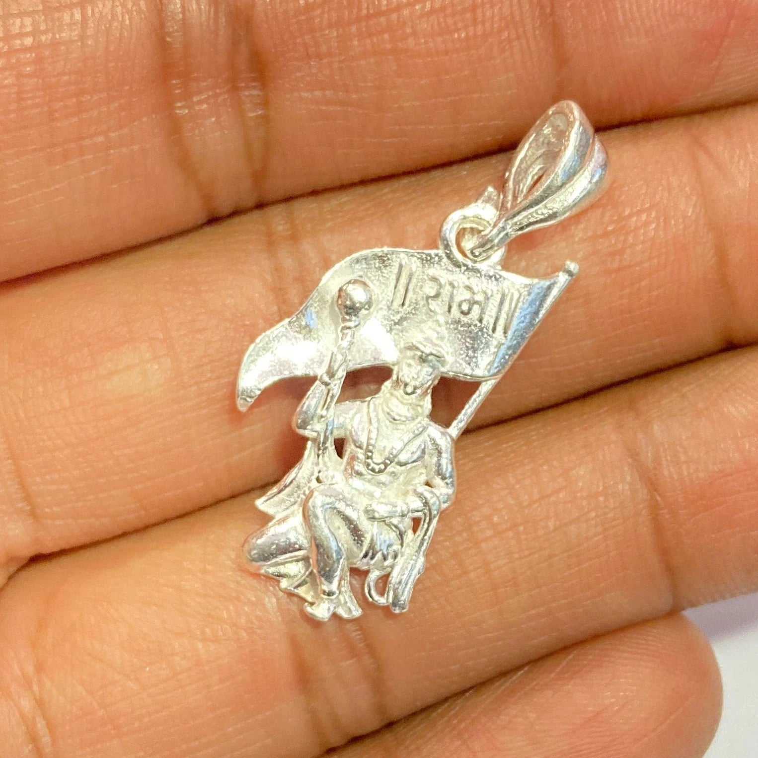 925 Sterling Silver Hanuman Ji Pendant