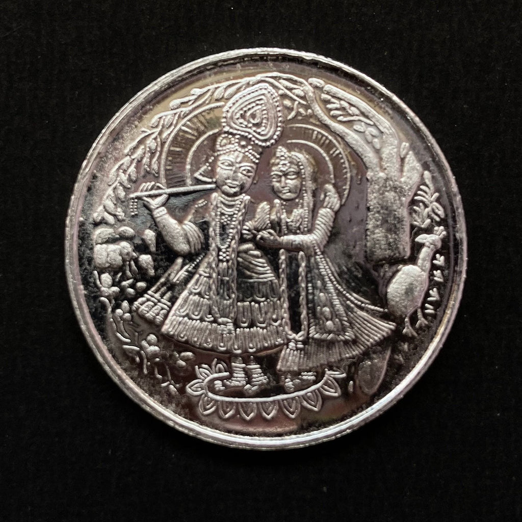99.90% Pure Silver 10grams Radha Krishna Silver Coin / Silver Coins / Gift