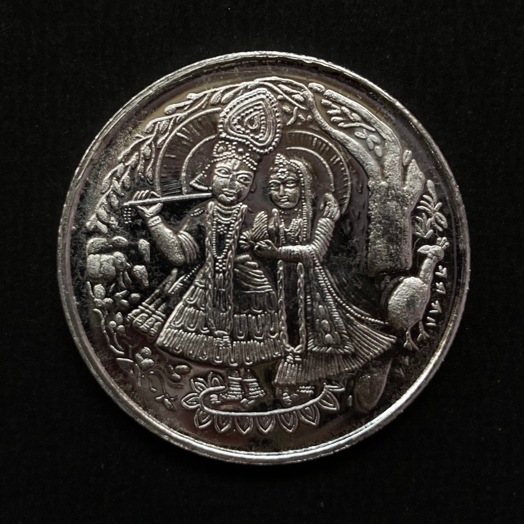 99.90% Pure Silver 10grams Radha Krishna Silver Coin / Silver Coins / Gift