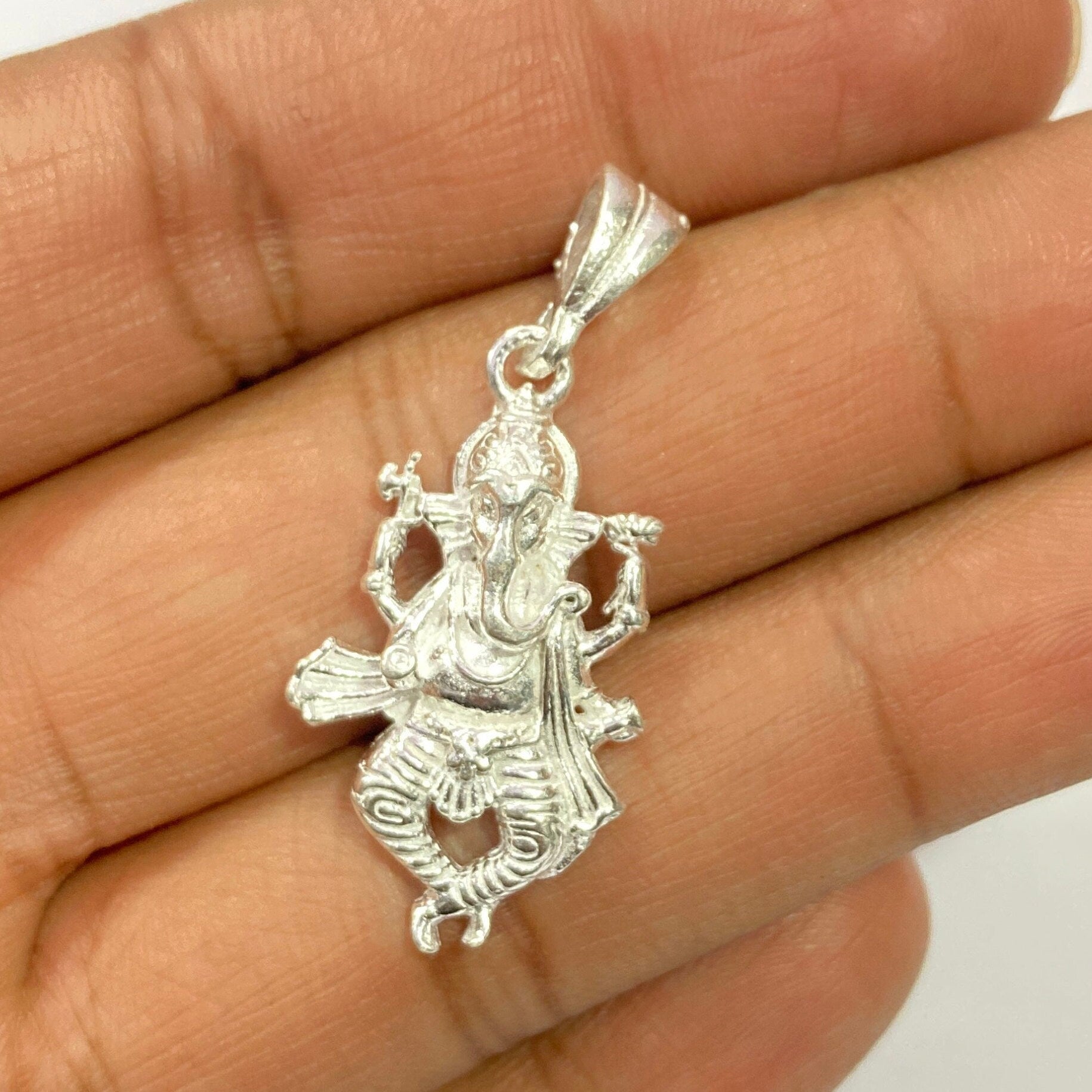 925 Sterling Silver Ganesh Pendant