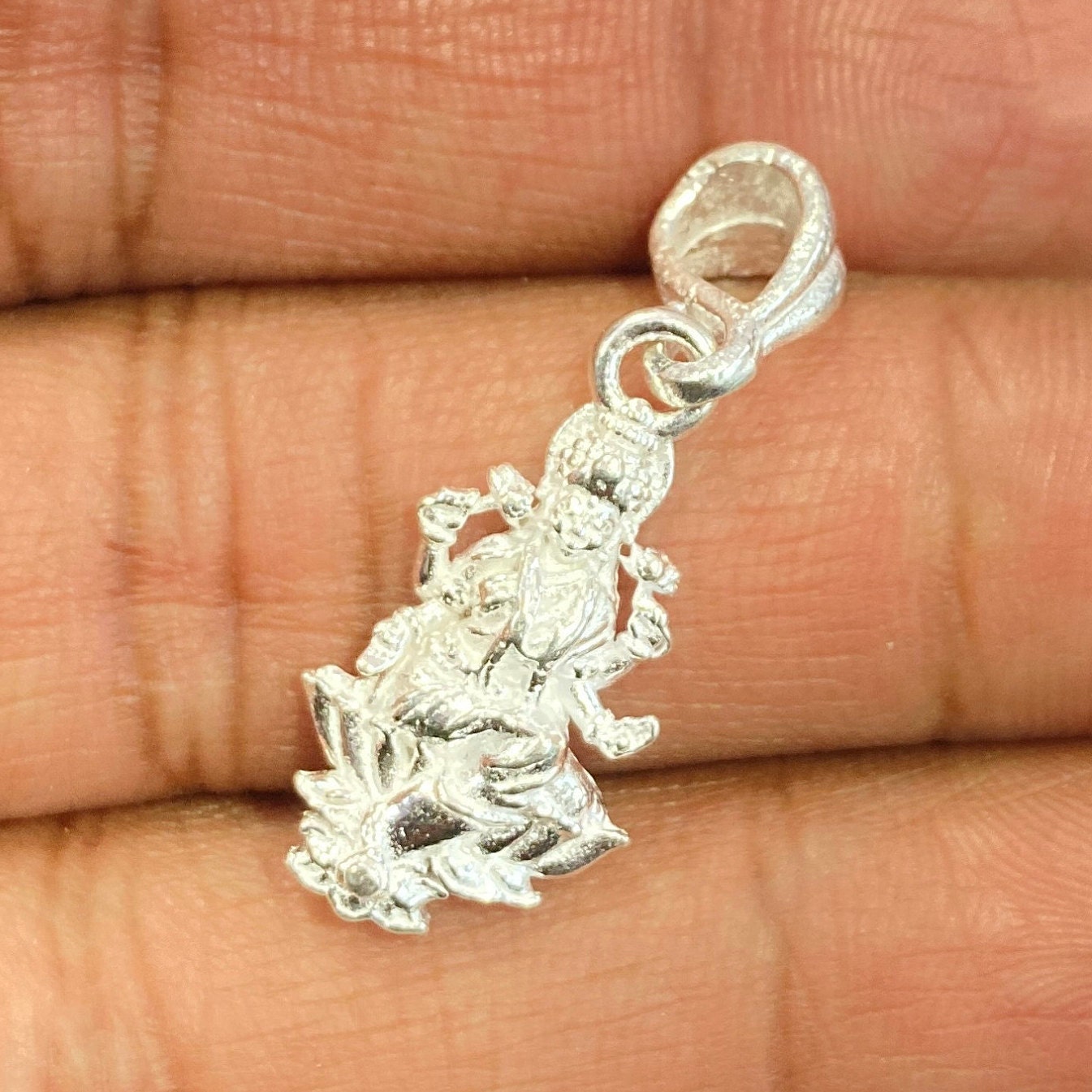 925 Sterling Silver Laxmi Maa Pendant