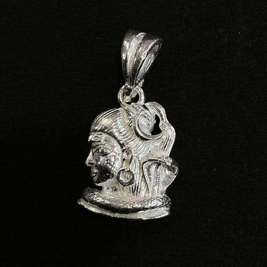 925 Sterling Silver Lord Shiv JI With Snack Pendant