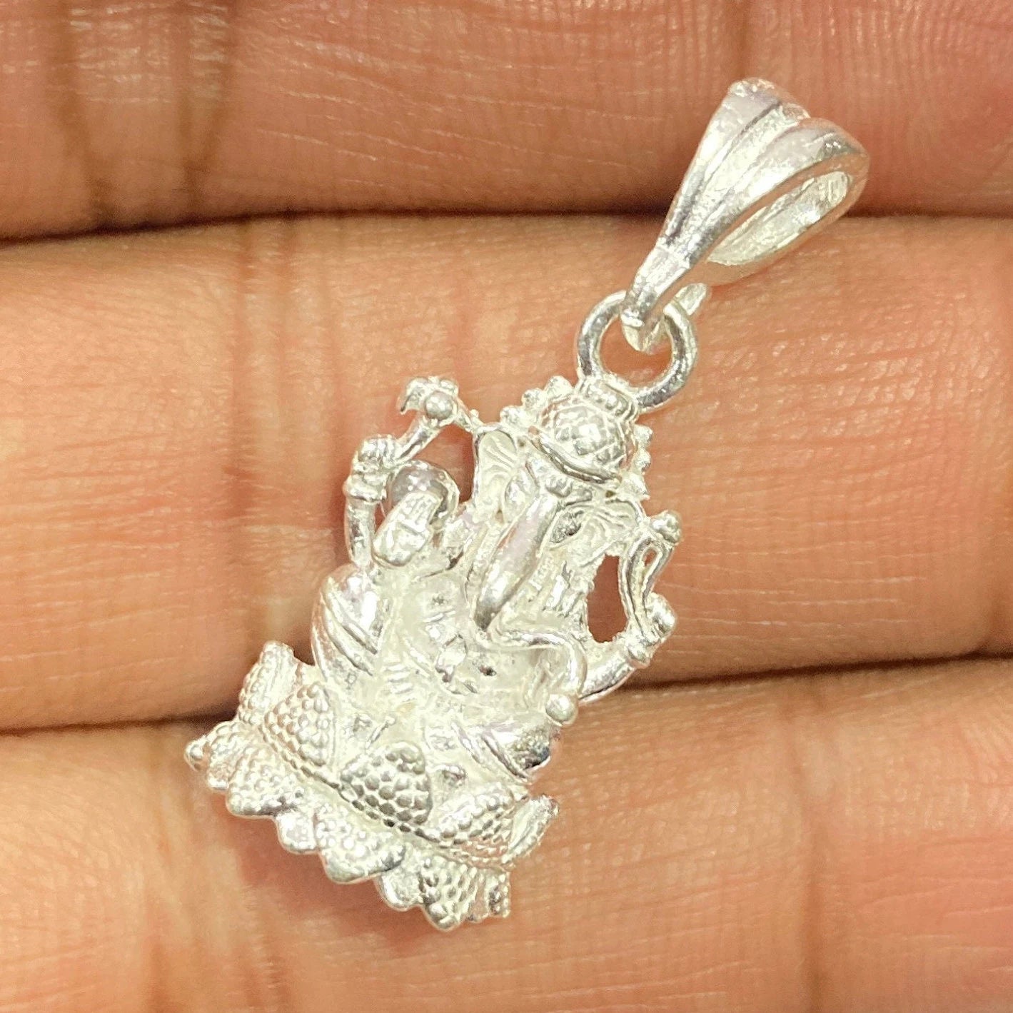 925 Sterling Silver Ganesh Pendant