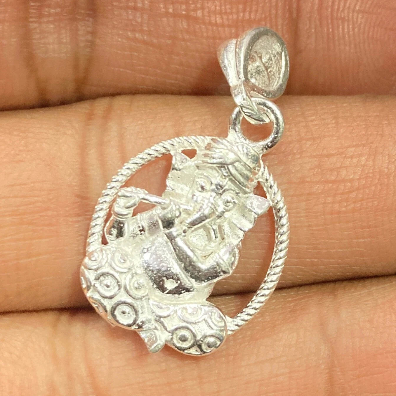 925 Sterling Silver Ganesh Pendant