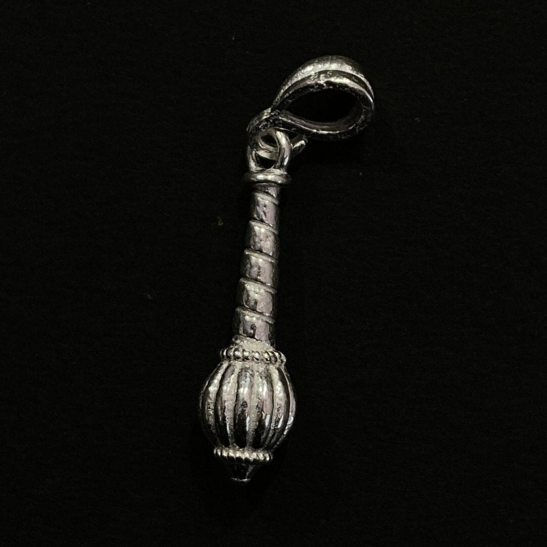 925 Sterling Silver Hanuman Gada Pendant / Mace Locket