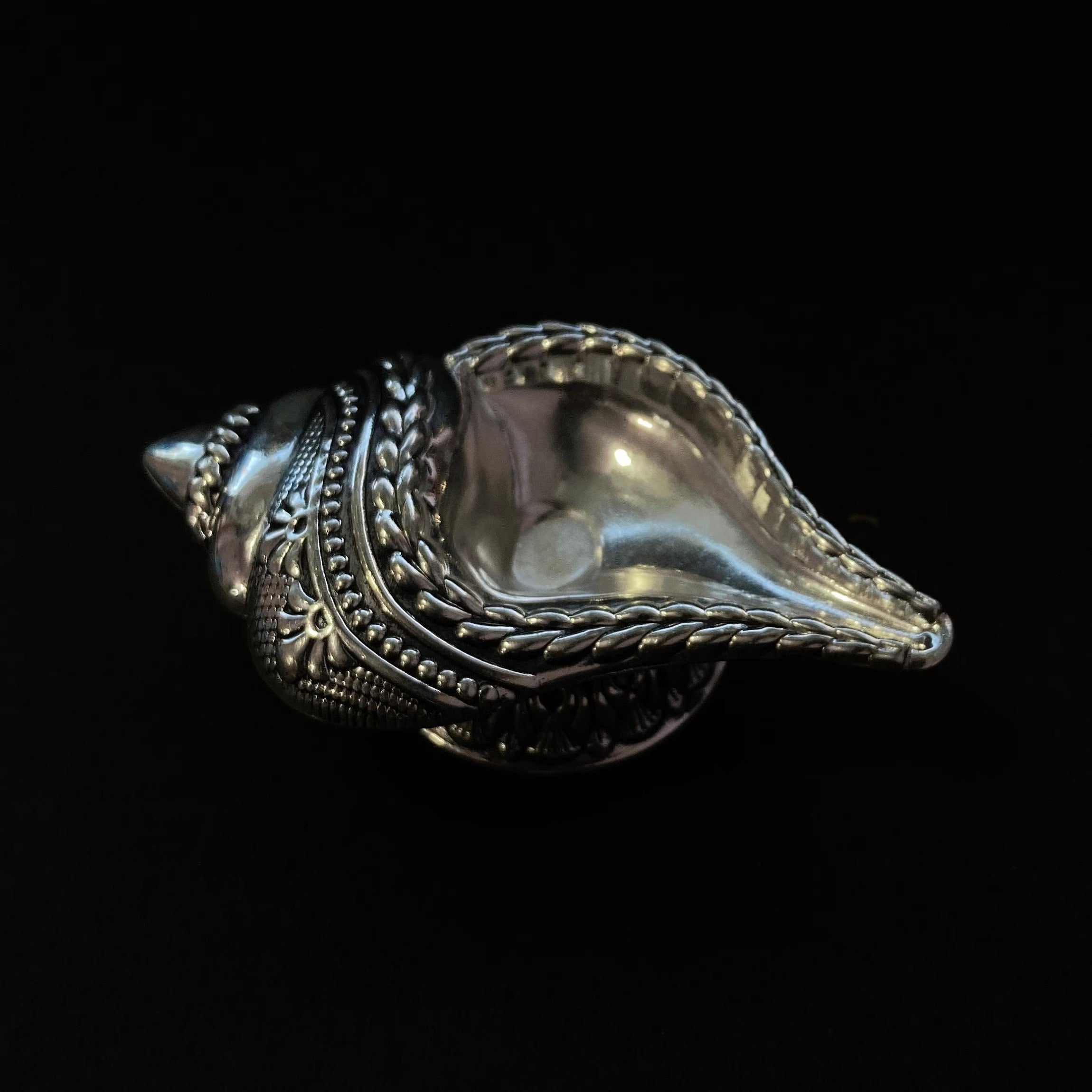 925 Sterling Silver Shank Diya / Designer Diya / Shank Diya