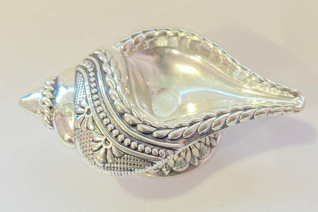 925 Sterling Silver Shank Diya / Designer Diya / Shank Diya