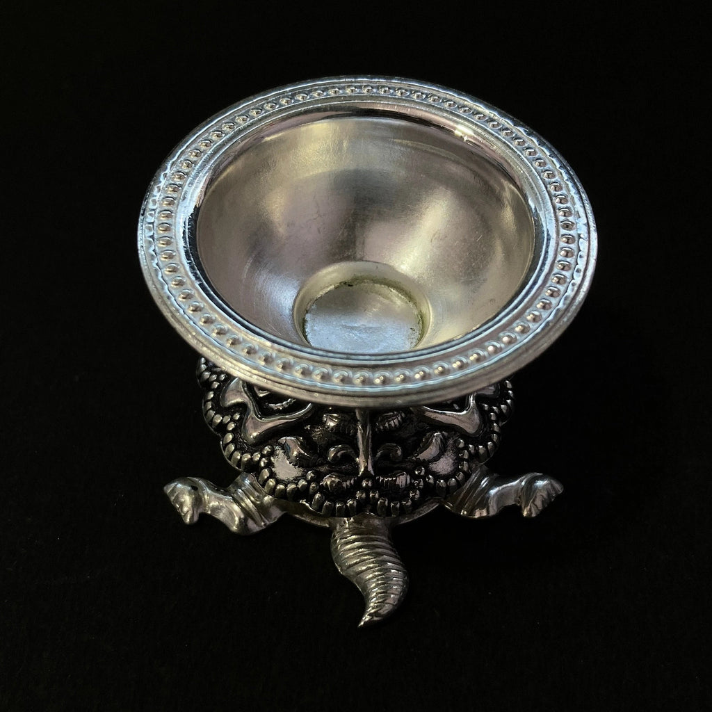 925 Sterling Silver Tortoise Diya / Designer Diya / Tortoise Diya