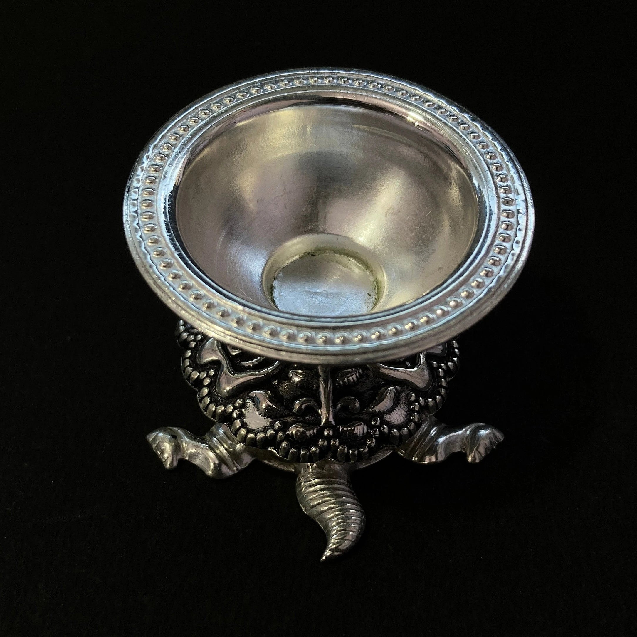 925 Sterling Silver Tortoise Diya / Designer Diya / Tortoise Diya