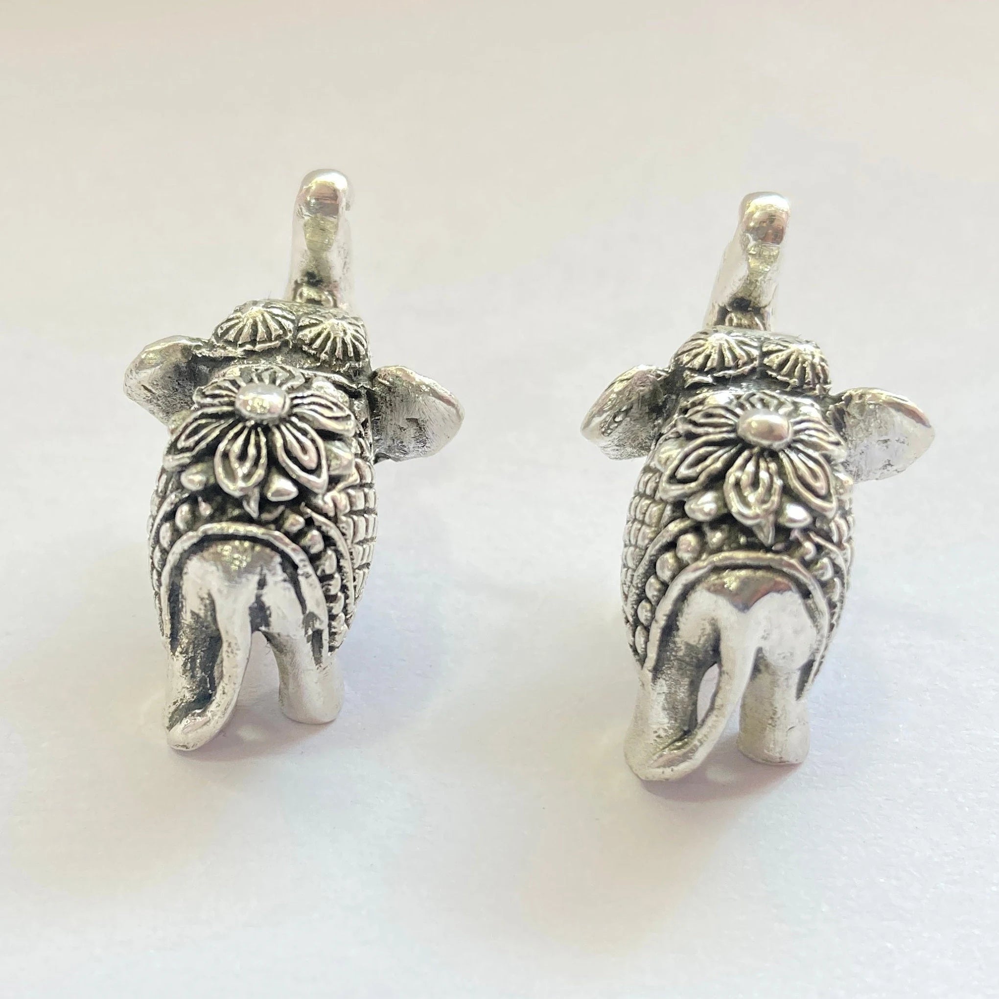 925 Sterling Silver Elephant Idol / Silver Elephant Statue