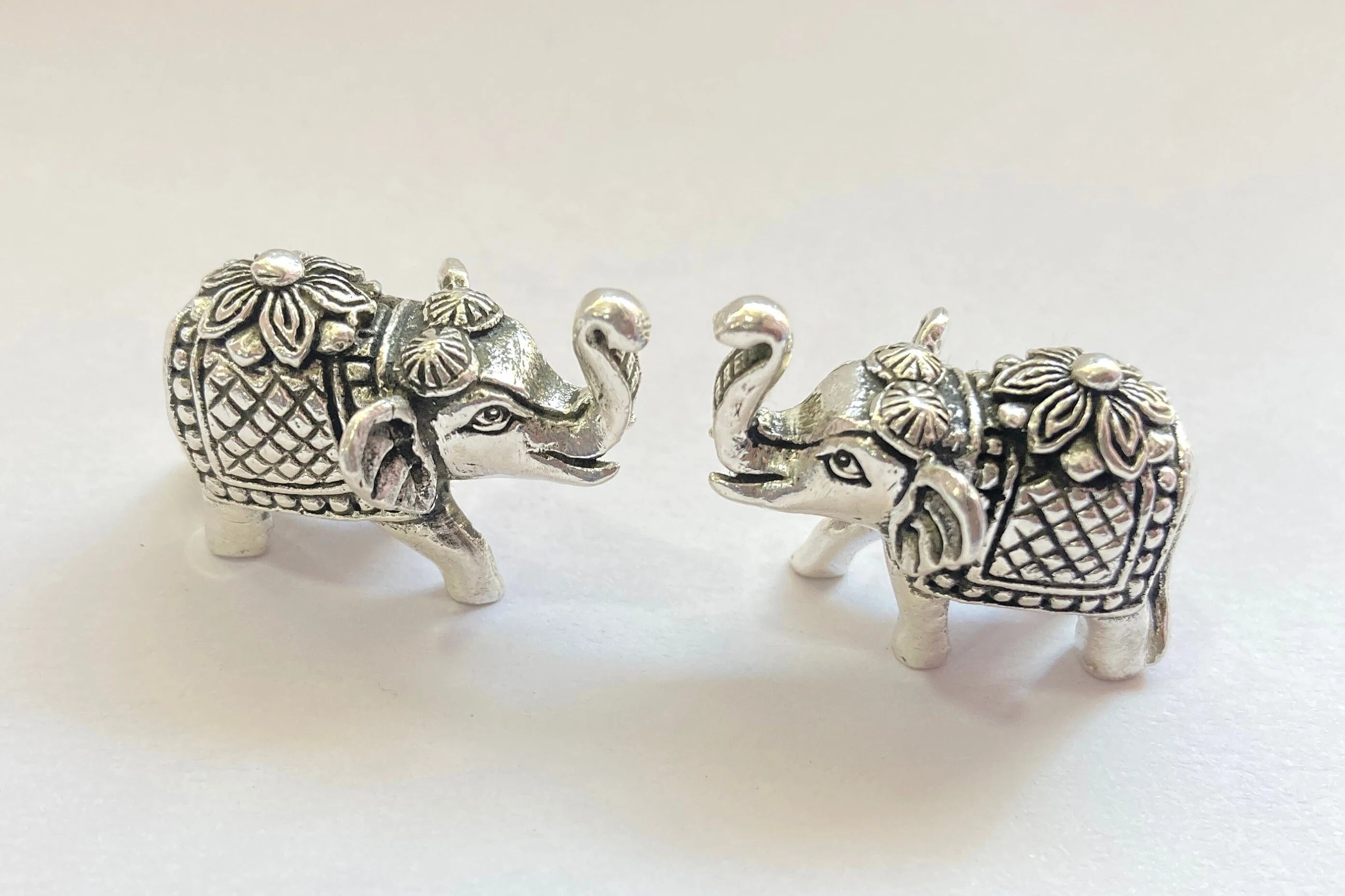 925 Sterling Silver Elephant Idol / Silver Elephant Statue