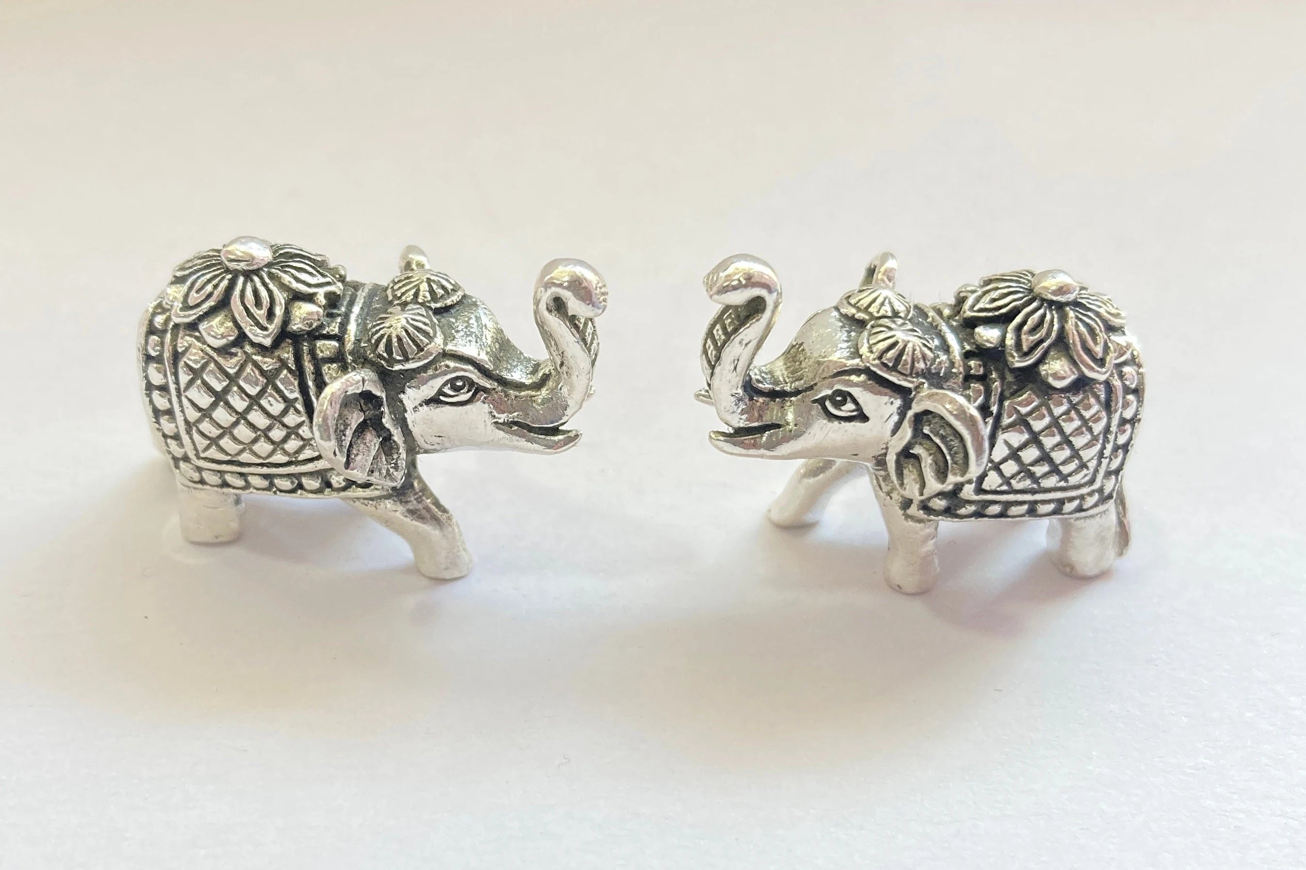 925 Sterling Silver Elephant Idol / Silver Elephant Statue