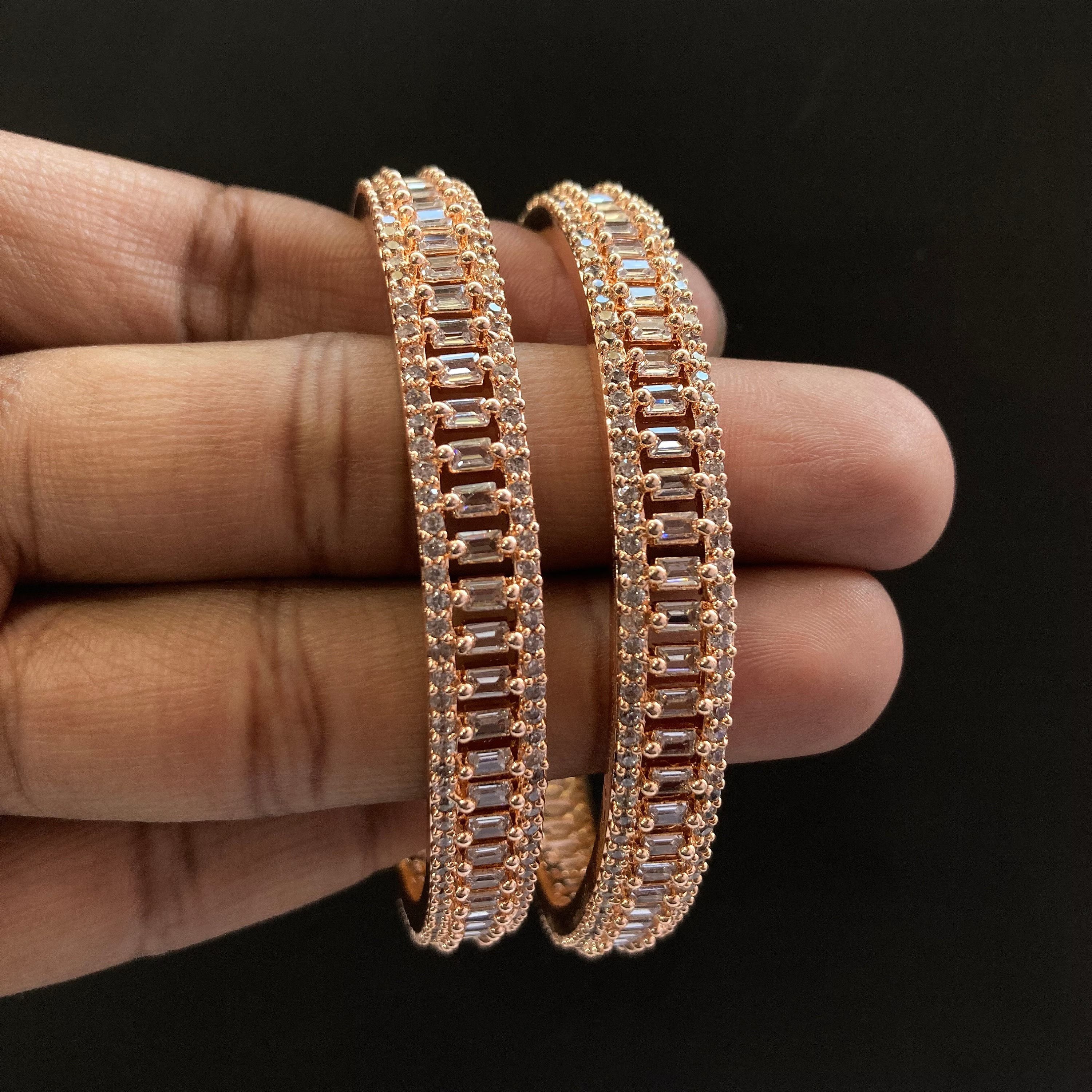 CZ Bangles Rose Gold Bangles / Diamond Bangles