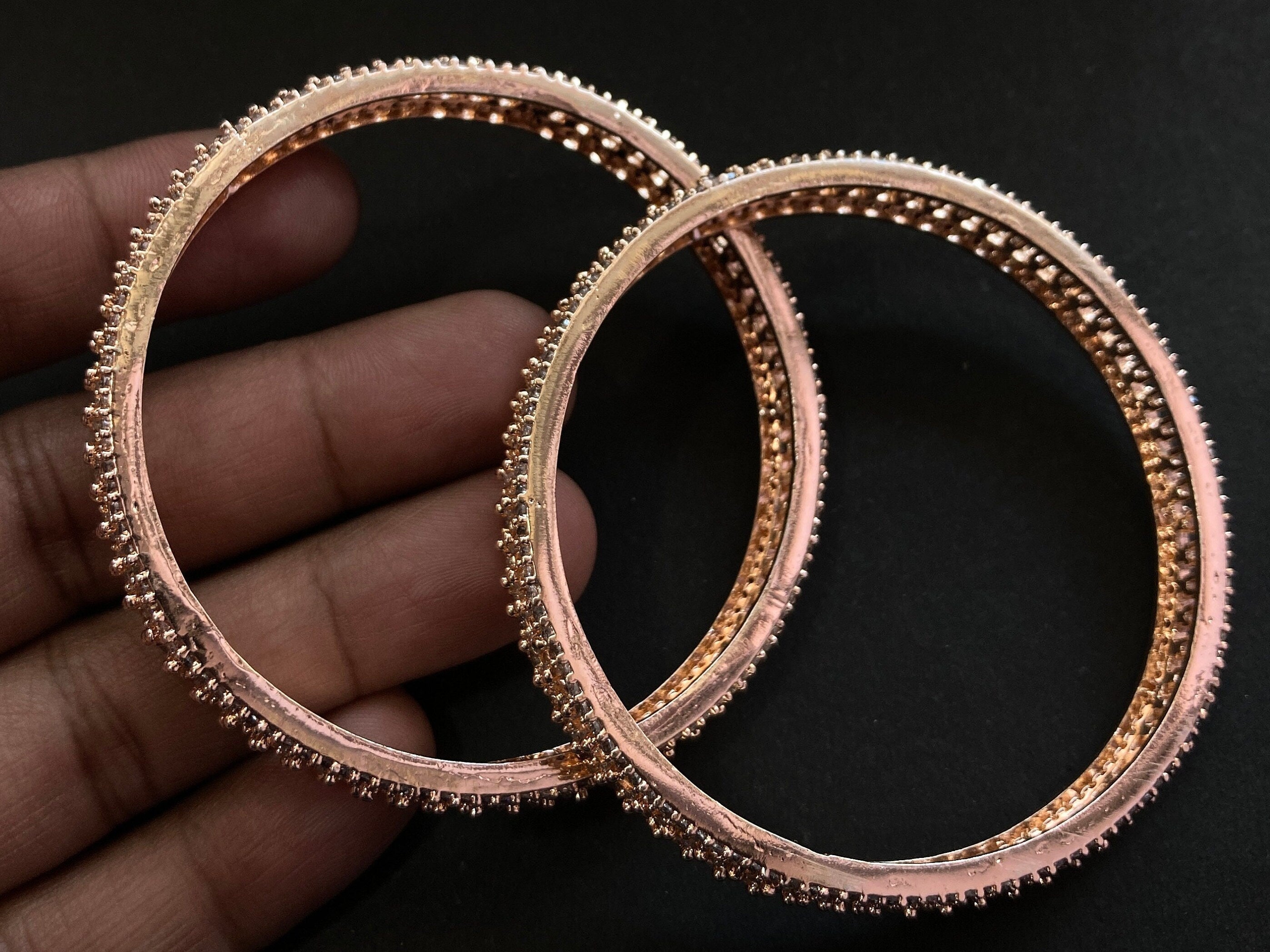 CZ Bangles Rose Gold Bangles / Diamond Bangles