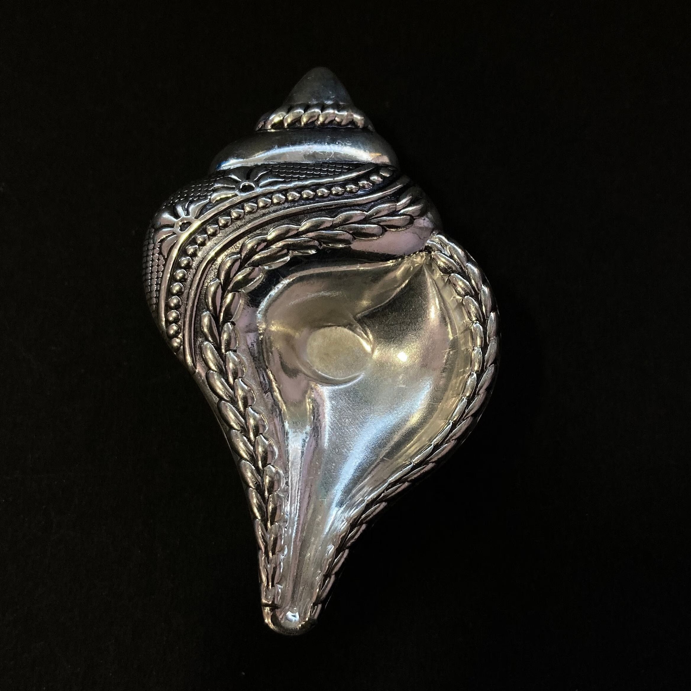 925 Sterling Silver Shank Diya / Designer Diya / Shank Diya